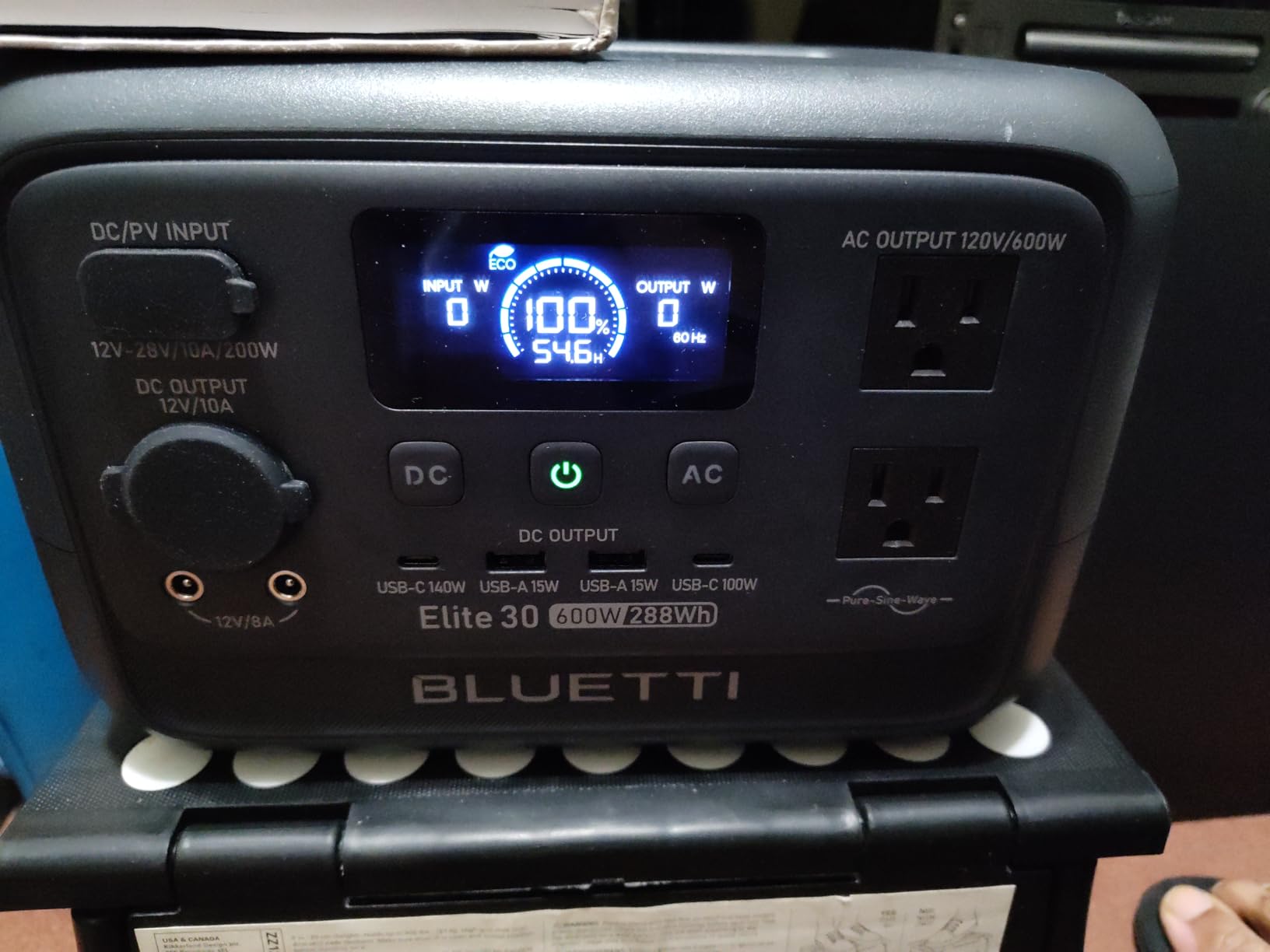 BLUETTI Elite 30 V2 Portable Power Station 600W (Power Lifting 1500W), 288Wh LiFePO4 Battery with 10ms UPS, Emergency Backup Power For Home Blackout/Winter Storm, Solar Generator For Camping/Road Trip customer photo 1