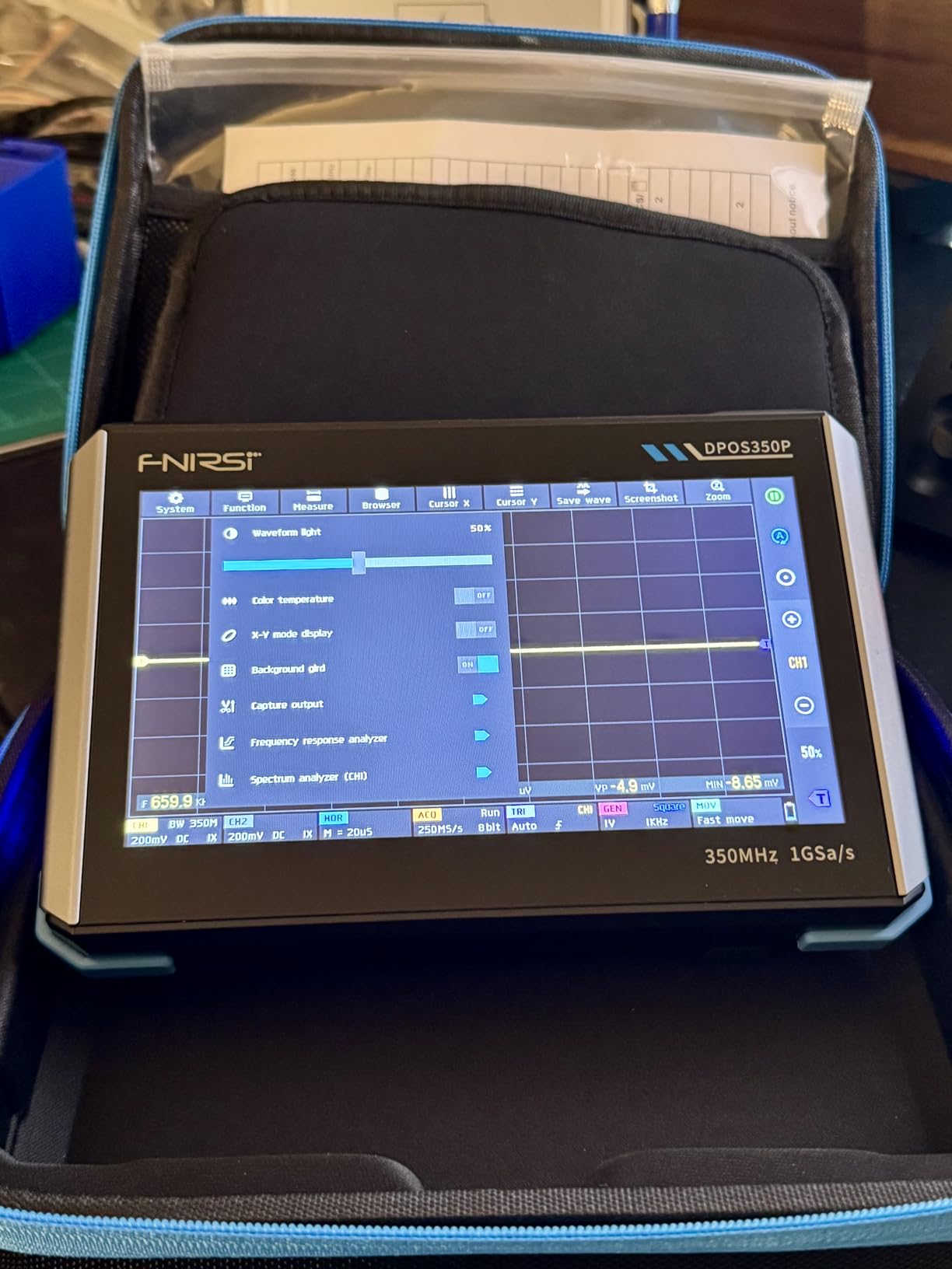 FNIRSI DPOS350P 4-in-1 Tablet Oscilloscope 350MHz, Spectrum Analyzer, DDS Generator customer photo 1