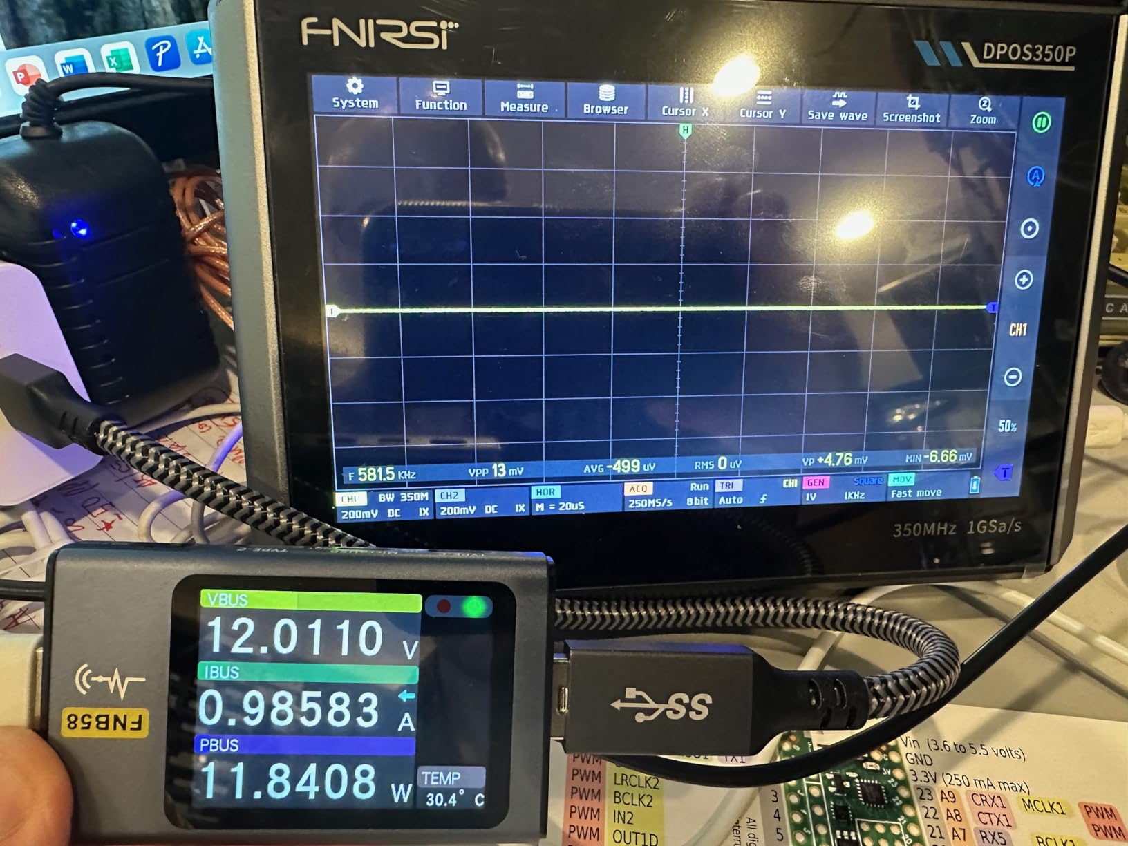 FNIRSI DPOS350P 4-in-1 Tablet Oscilloscope 350MHz, Spectrum Analyzer, DDS Generator customer photo 2