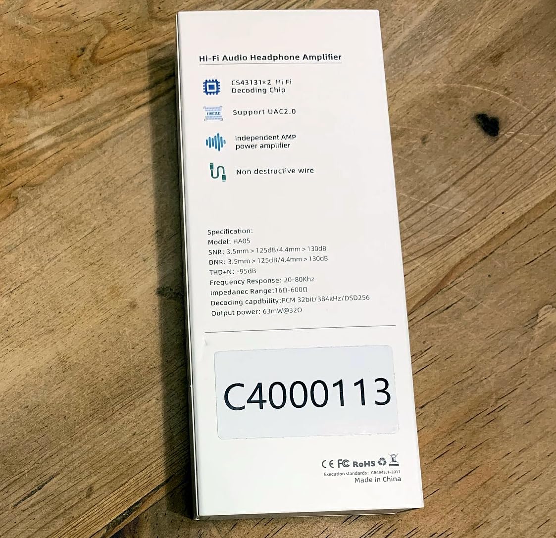 Portable Headphone Amplifier, USB C MINI DAC Amp Dongle 3.5mm & 4.4mm Balanced Outputs, HiFi 32Bit/384kHz DSD256 Dual CS43131 Audio Decoder customer photo 1