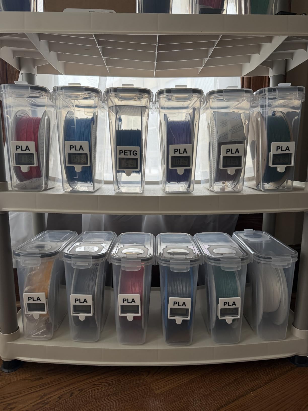 YOOPAI Filament Storage Box - 6 Pack Filament Container for 3D Printing Sealing and Protection - Portable Storage Box with Desiccants&Label for Home&Office,Water-Proof and Dust-Proof 4.0L customer photo 1