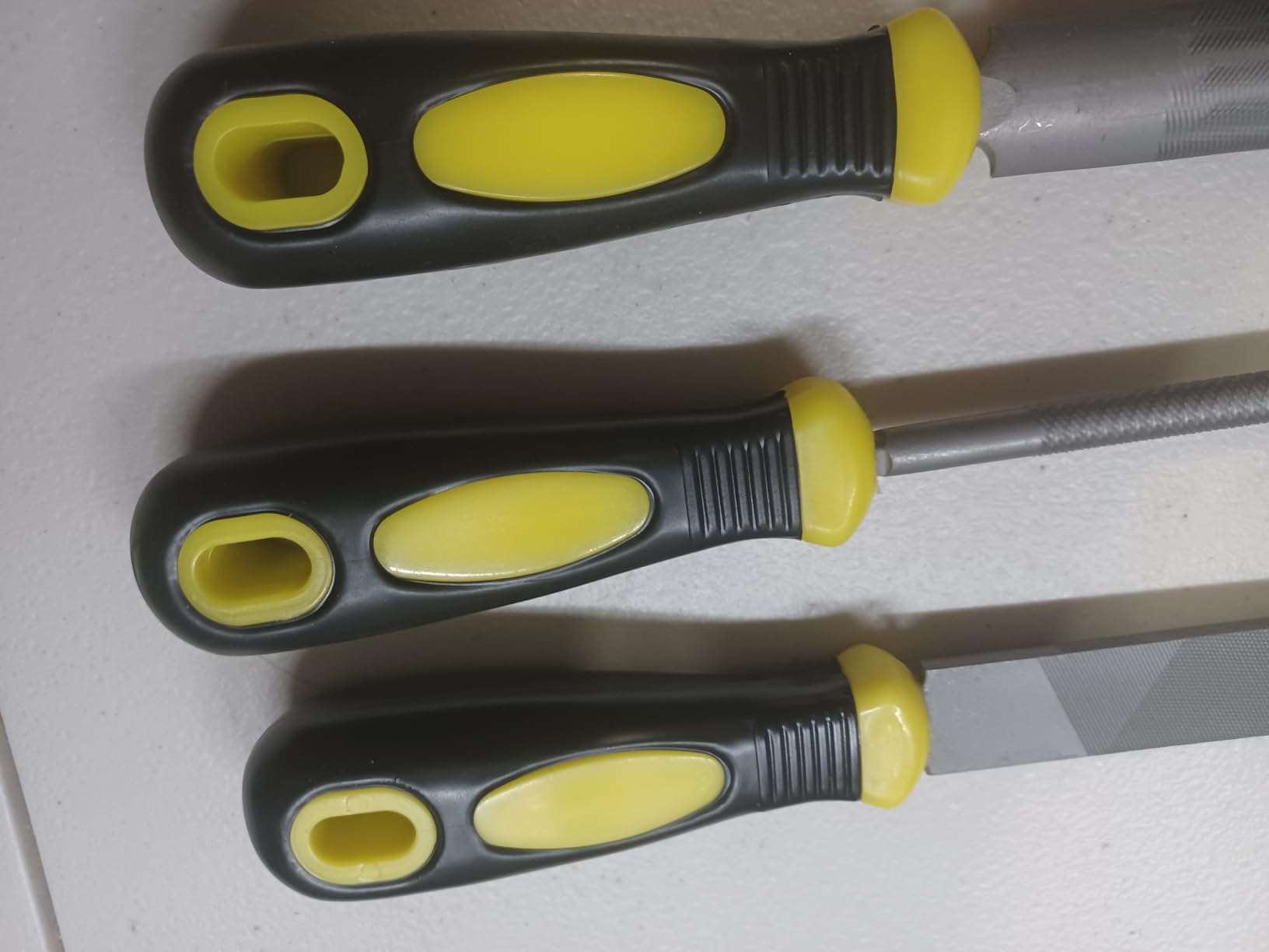 3Pcs Metal File Set, 8-Inch Professional High Carbon Steel Metal File, Includes Flat, Round, Half-Round Metal Files, Durable Hand Files Work for Metal Wood Smoothing Shaping Deburring customer photo 2