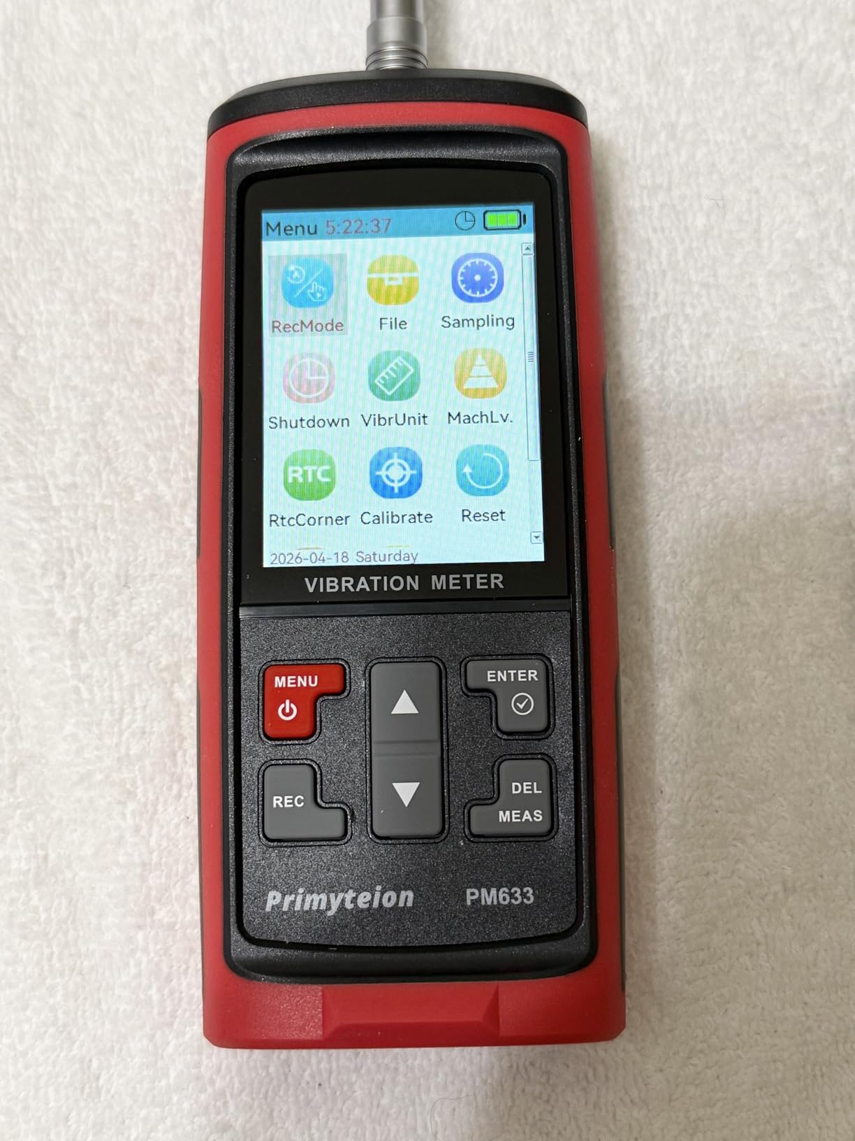 PM633C Digital Vibration Meter, Measurement Analysis Mechanical Equipment Vibration Frequency, Acceleration, Velocity, Displacement, Temperature for Motors, HVAC, Engines, Generator, Pumps customer photo 2