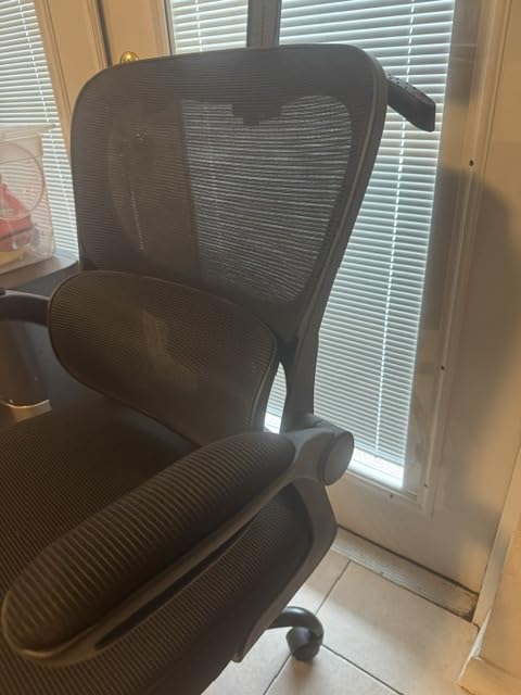 AreShark Office Chair Ergonomic Desk Chairs with Adjustable Lumbar Support & Headrest Hanger, High Back Breathable Mesh Chair customer photo 2