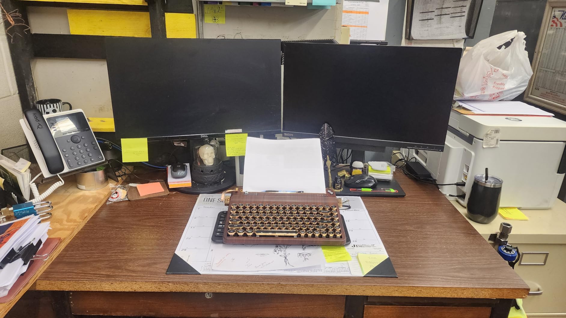 YUNZII QL75 Wireless Typewriter Hot Swap Retro Mechanical Keyboard, Punk Round Keycaps, RGB Backlit QMK/VIA Programmable, Multi-Device with 2.4GHz/Type-C/BT5.0 customer photo 1