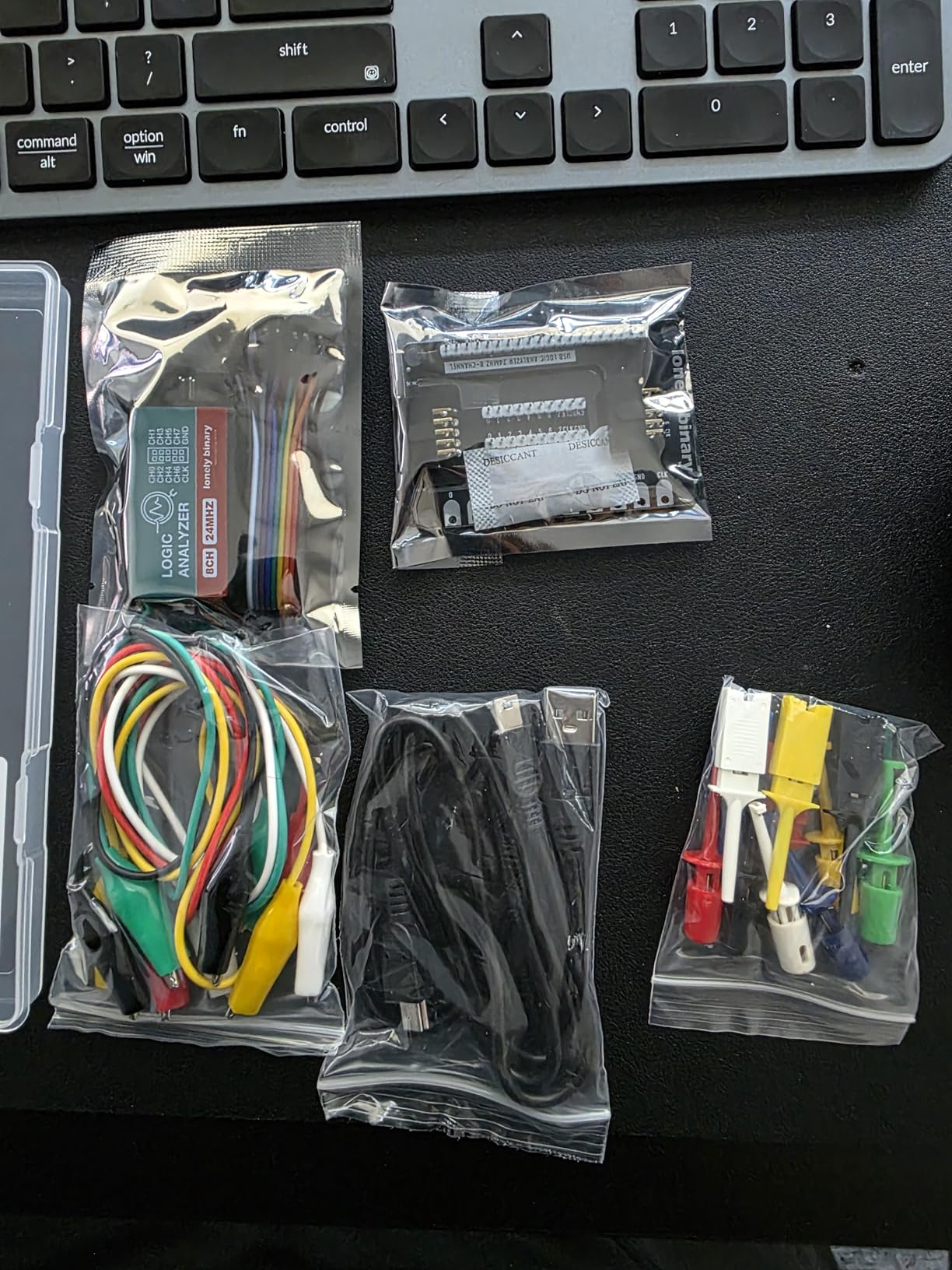 LONELY BINARY Logic Analyzer 8 Channels 24MHz USB Kit with Base Module, Breadboard Breakout Board, USB-A & Type-C Cables, Test Clips, Alligator Clips Compatible with Arduino ESP32 STEM DIY Projects customer photo 2