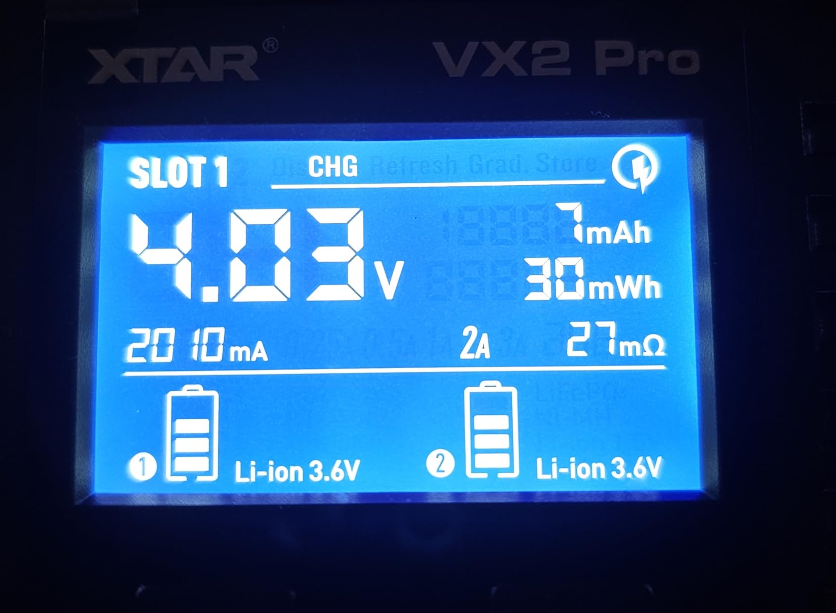 XTAR VX2 PRO Battery Analyzer Charger, Independent 2 Slot 18650 Battery Charger Tester customer photo 1
