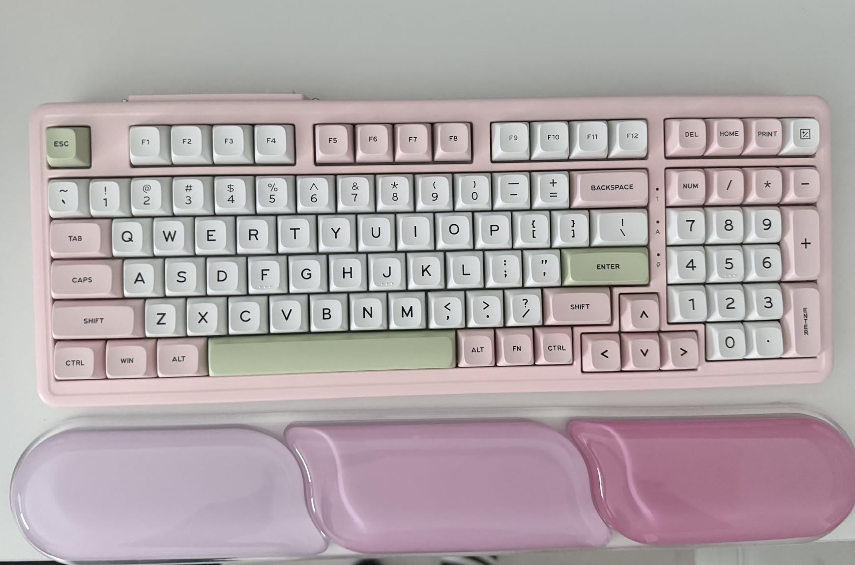 AUSDOM Silent Wireless Bluetooth Mechanical Keyboard with Quiet Switch - 98 Keys Creamy Pink customer photo 1