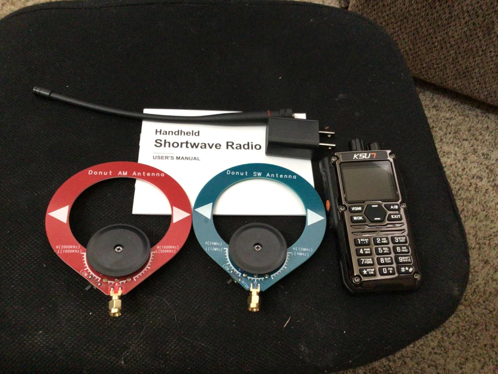KSUN Handheld Ham Radio CB SSB HF Portable Radios Smart APP Programming Screen with Blue/Red Shortwave Antenna customer photo 2