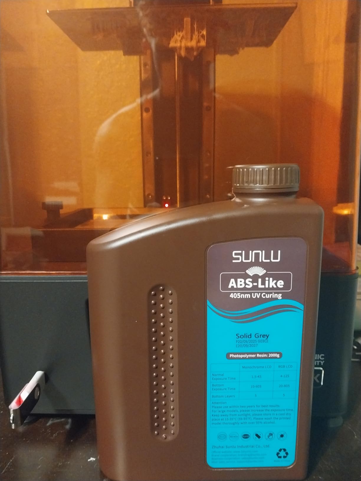 SUNLU Upgraded 4KG ABS Like Resin with Enhanced Strength and Toughness, High Compatibility 3D Printer Resin, 4000G Black customer photo 1