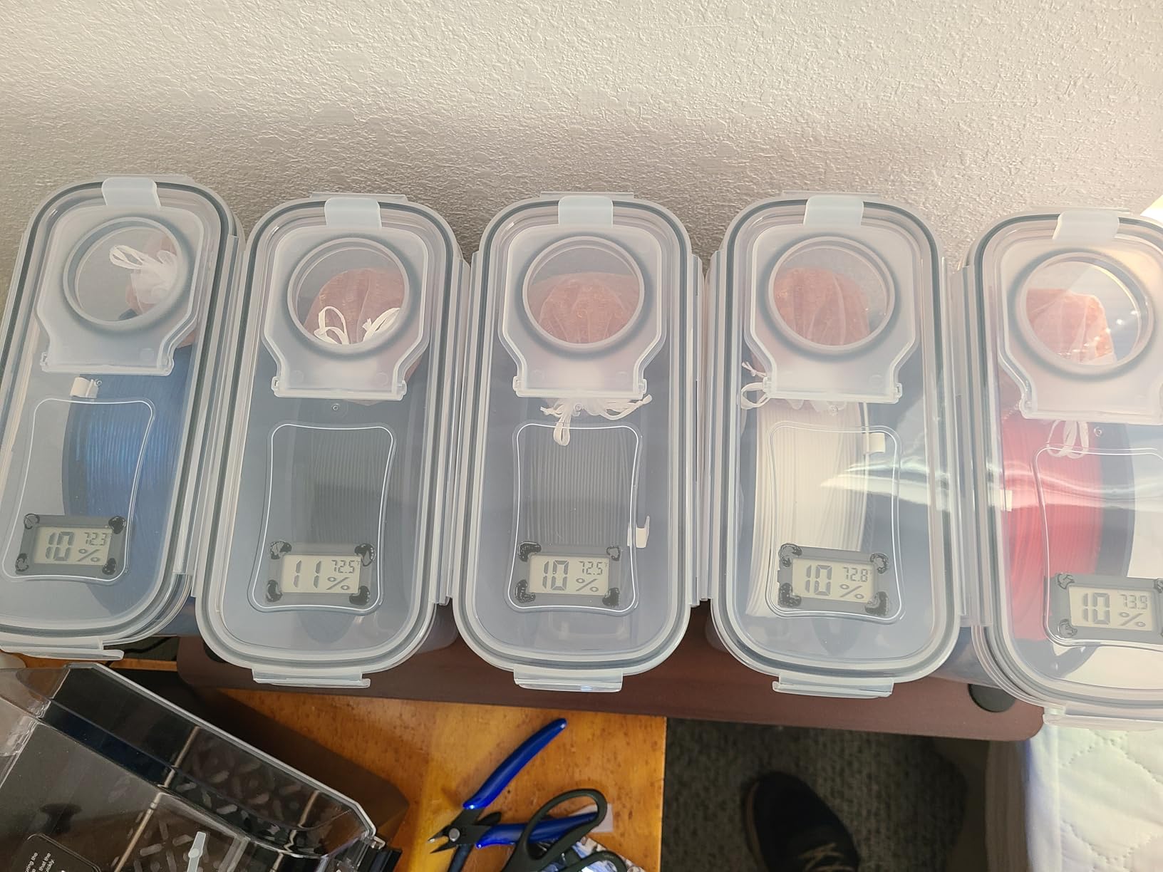 AMZPro Filament Storage Box - 6 Pack Filaments Container for 3D Printing Filaments Sealing and Protection - Portable Filament Storage with Desiccant, Water-Proof and Dust-Proof 4.0L customer photo 1