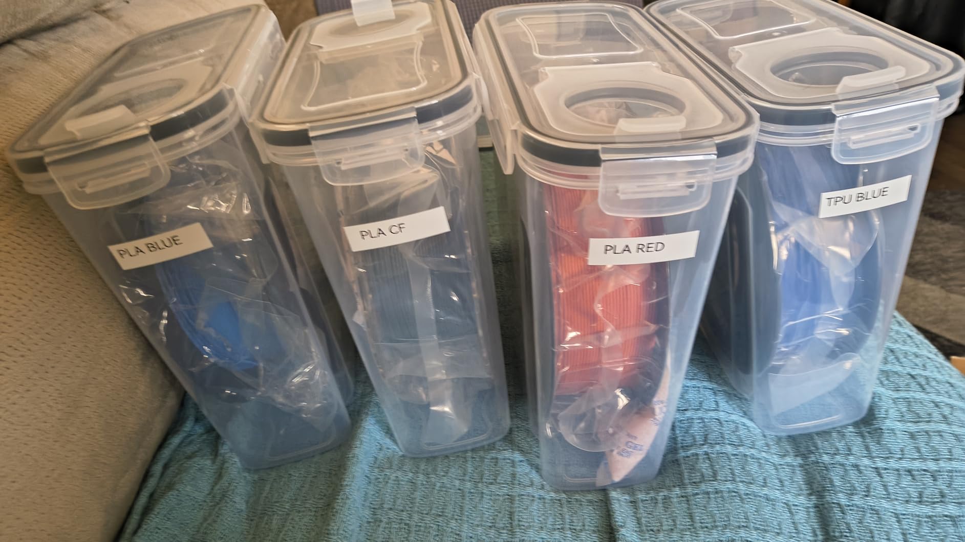 AMZPro Filament Storage Box - 6 Pack Filaments Container for 3D Printing Filaments Sealing and Protection - Portable Filament Storage with Desiccant, Water-Proof and Dust-Proof 4.0L customer photo 2