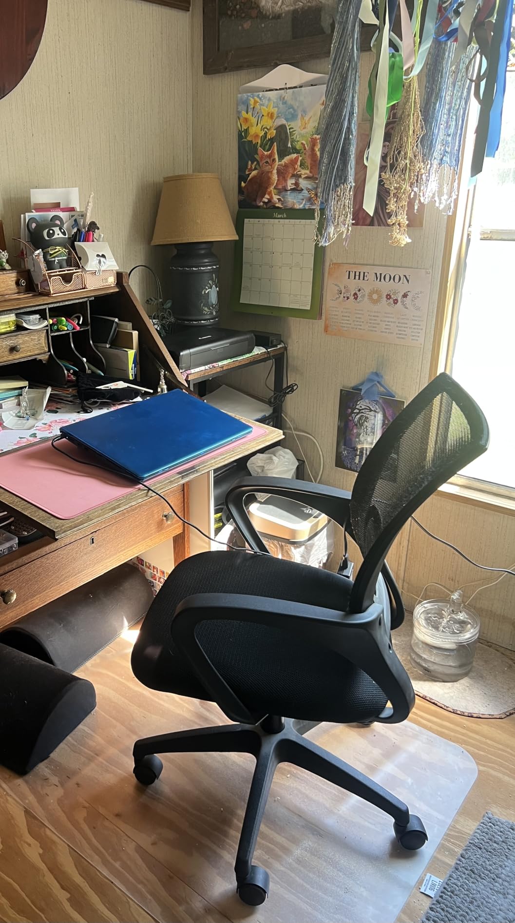 BestOffice Ergonomic Office Chair - Mid-Back Swivel Desk Chair with Breathable Backrest & Lumbar Support customer photo 1