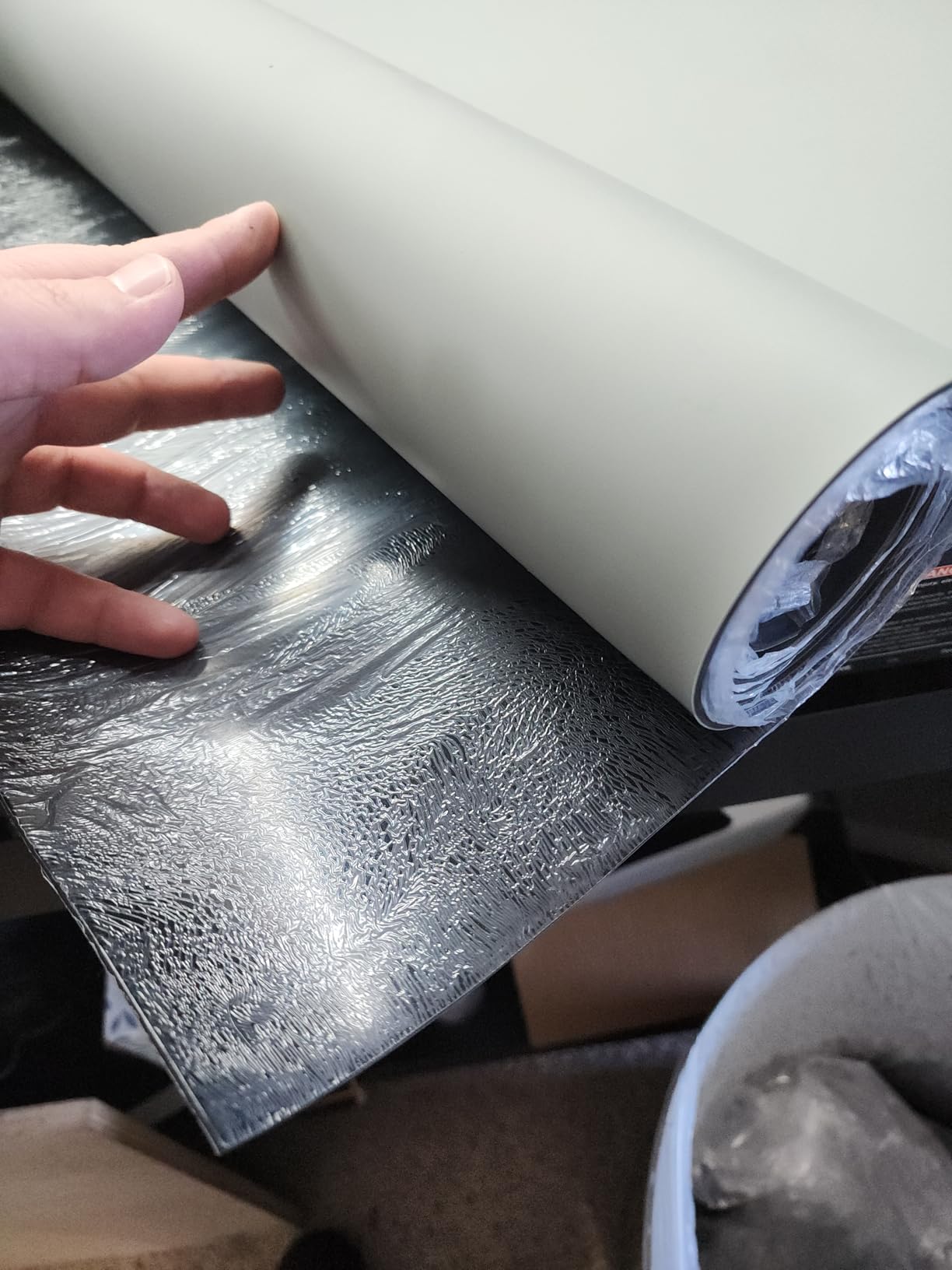 Pangda ESD Mat Roll 2 ft x 10 ft High Temperature Rubber ESD Soldering Roll Anti-Static Soldering Heat Resistant Workbench Mat for Electronics Repair PC Building, Gray customer photo 2