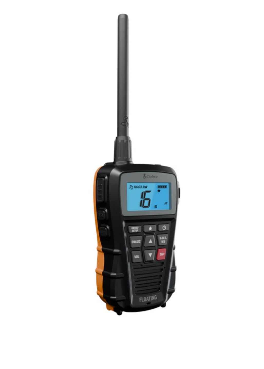 Cobra BlueBound 150 VHF Handheld Marine Radio - Black - 3-Watt, Floating, Long Range, NOAA Weather Alerts, International Functionality, IPX7 Waterproof, USB-C, Submersible, LCD Screen, Belt Clip customer photo 1