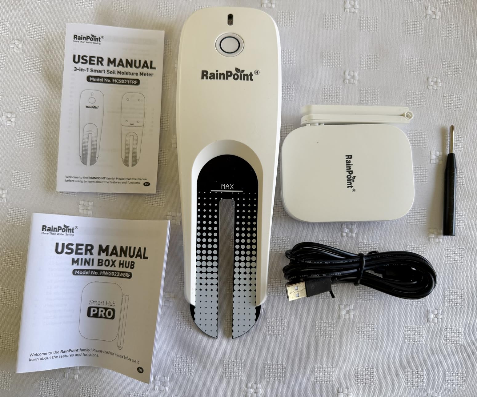 RainPoint 3-in-1 APP Remote Monitoring WiFi Soil Meter for Plant Indoor/Outdoor, Moisture/Air Temperature/Light Intensity Monitor and Custom Alert, IP66 Waterproof Wireless Sensor, 2.4GHz WiFi Support customer photo 2