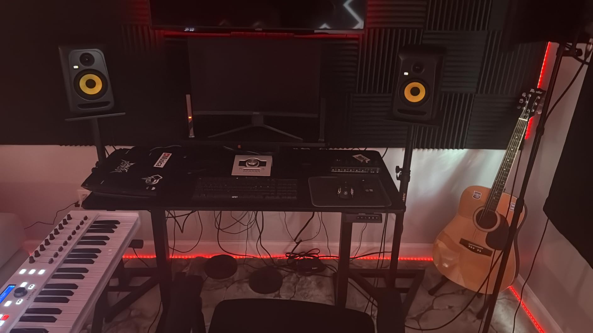 Vondynote Pair of Studio Monitor Stands Adjustable Height 32.6