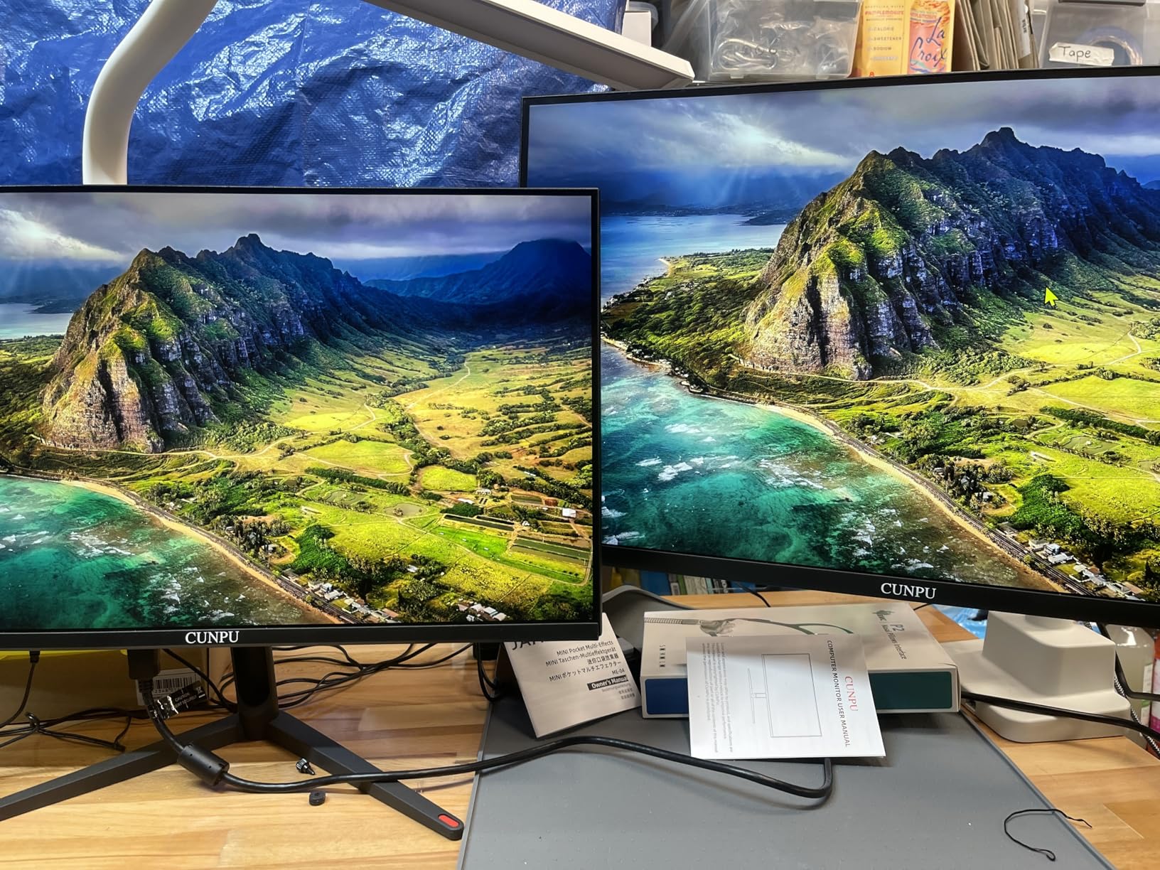 CUNPU 24 Inch 1440P Monitor, QHD 100Hz IPS Monitor, 99% sRGB Color Gamut, 16.7 Million Color, Adaptive Sync, Slim Frame, HDMI/DP, VESA Mountable, for Gaming and Office customer photo 1