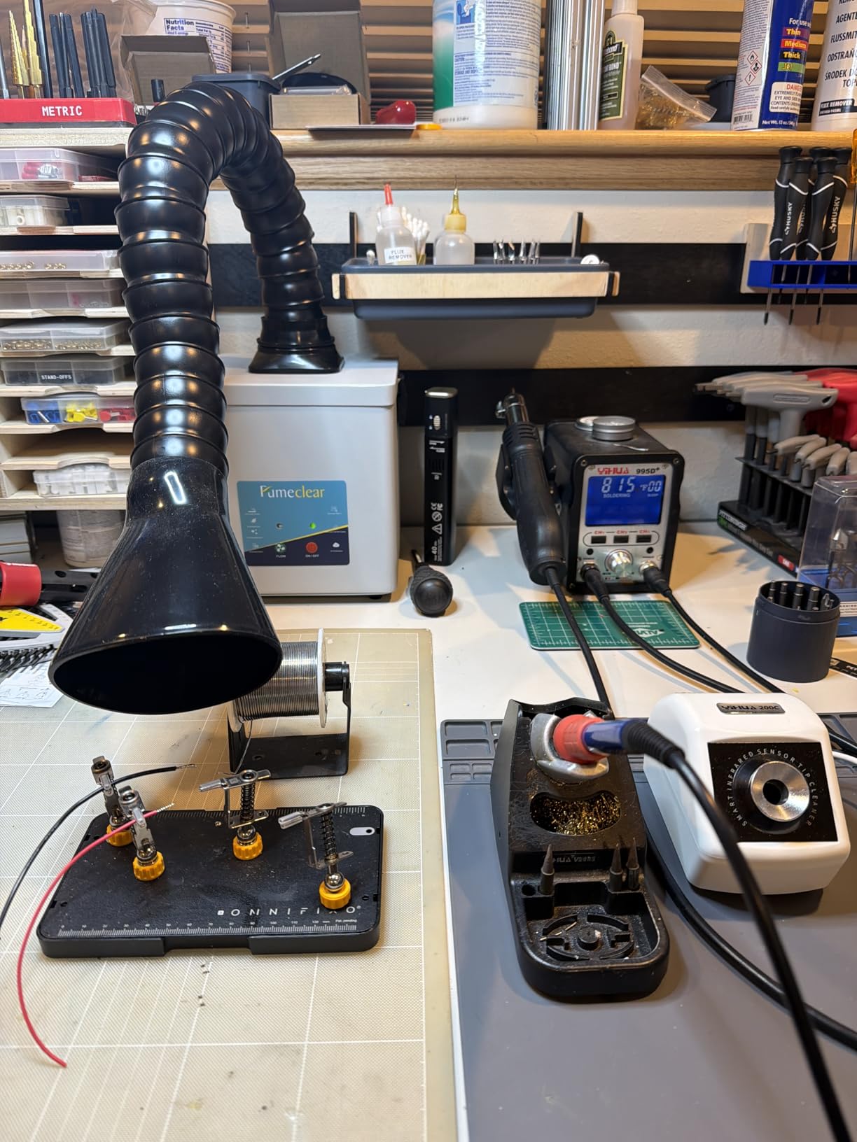 FumeClear FC-2001S Solder Fume Extractor, 128 to 168m³/h Strong Suction Soldering Fume Extractor, Low Noise High Efficiency 3-speed Smoke Extractor customer photo 1