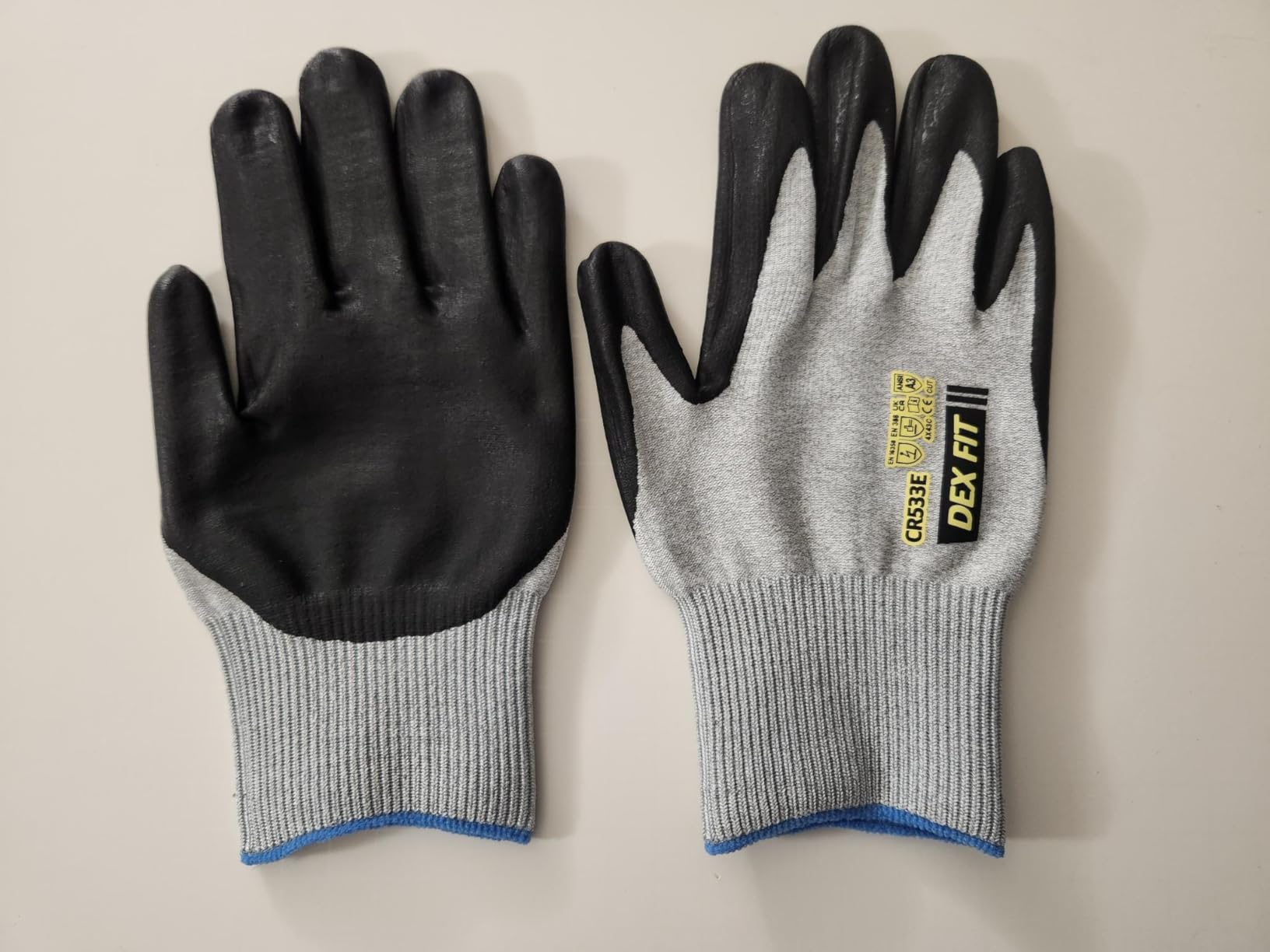 DEX FIT CR533E ESD Cut Resistant Gloves A3, Fiberglass-Free HPPE - Anti Static EN16350, Precision Fit for Electronics Assembly, PCB Inspection, PC Building - Foam Nitrile Grip - Gray L 1 Pair customer photo 1