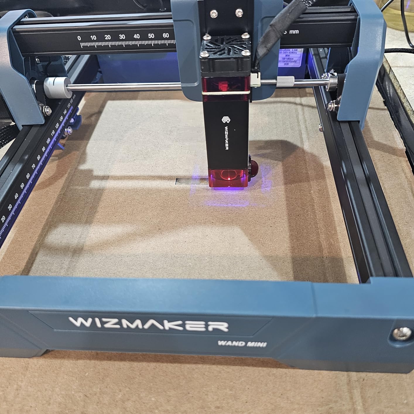 WIZMAKER 12W Laser Engraver Machine, Portable Carving Machine, 300x300mm Carving Area, 0.1mm High-Precision DIY Production, Suitable for Wood, Metal, Acrylic and Other Materials customer photo 2