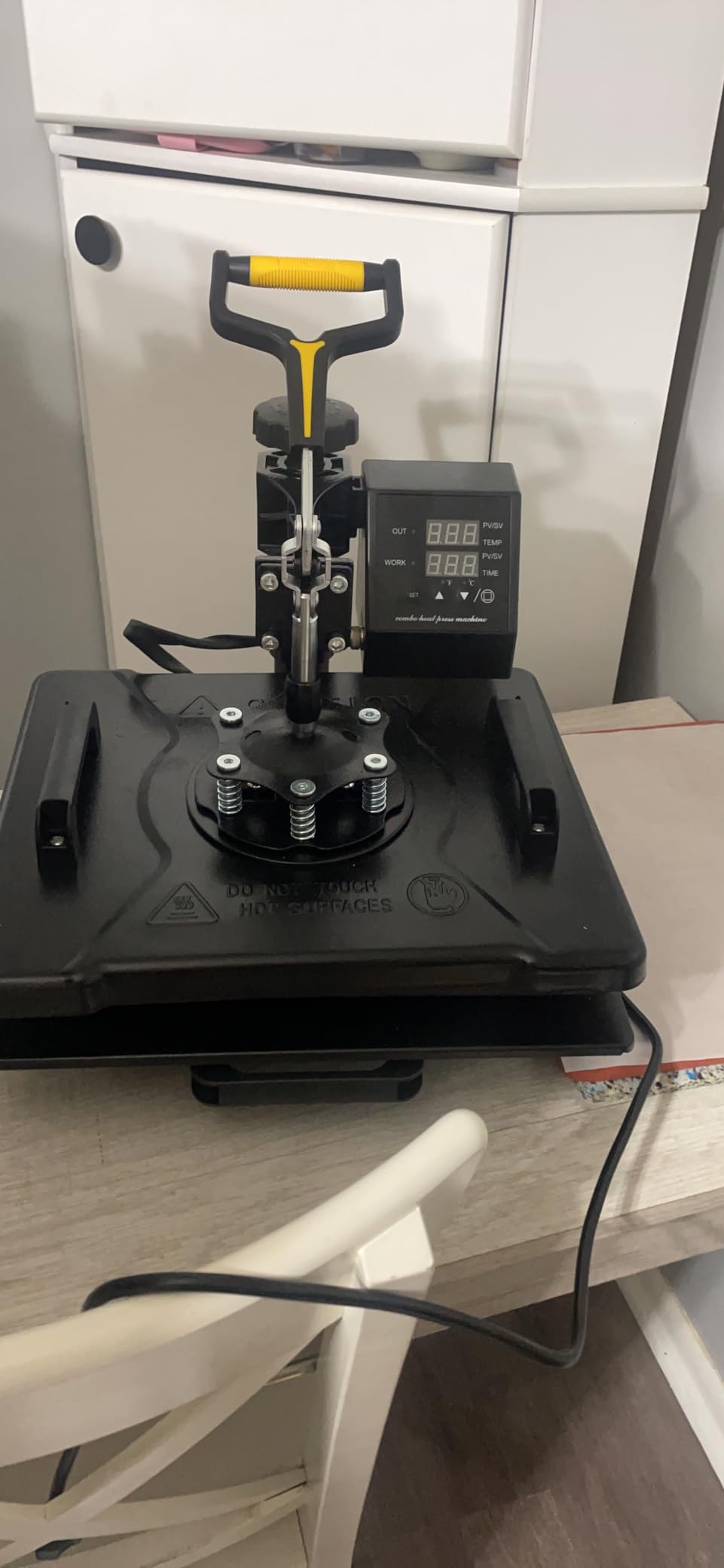 Slendor 8 in 1 Heat Press Machine 15x15 inch 360-Degree Swing Away Digital T Shirt Pressing Machine Multifunction Heat Transfer Sublimation Combo for T Shirts Mugs Hat Plate Cap,Pink customer photo 2