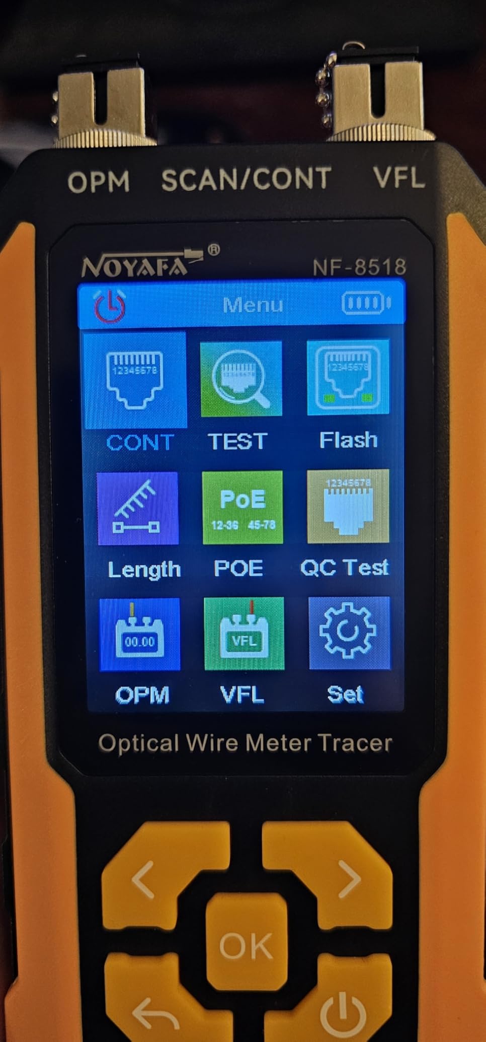 NOYAFA NF-8518 Network Cable Tester with Optical Power Meter, Ethernet Cable Tester, CAT6 Cable Tracker, VFL PoE QC Port Flicker, Length Testing, Fiber Optic Fault Locator, Telephone Line Tracker customer photo 1