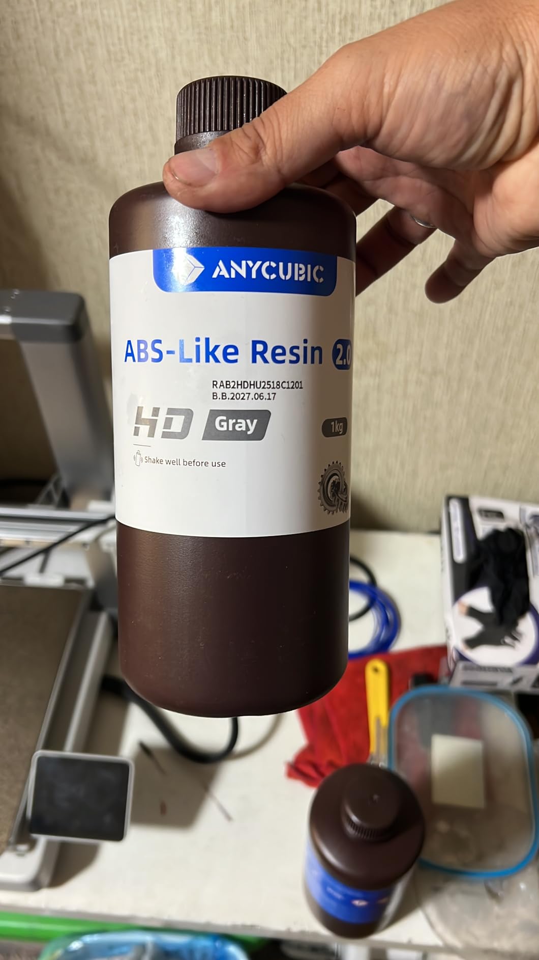 ANYCUBIC 2nd Gen Resin Technology ABS-Like Resin 2.0, 3D Printer Resin with High Toughness, More Precise Details, Low Odor, Wide Compatibility for All LCD Resin 3D Printers (Grey, 1kg) customer photo 2