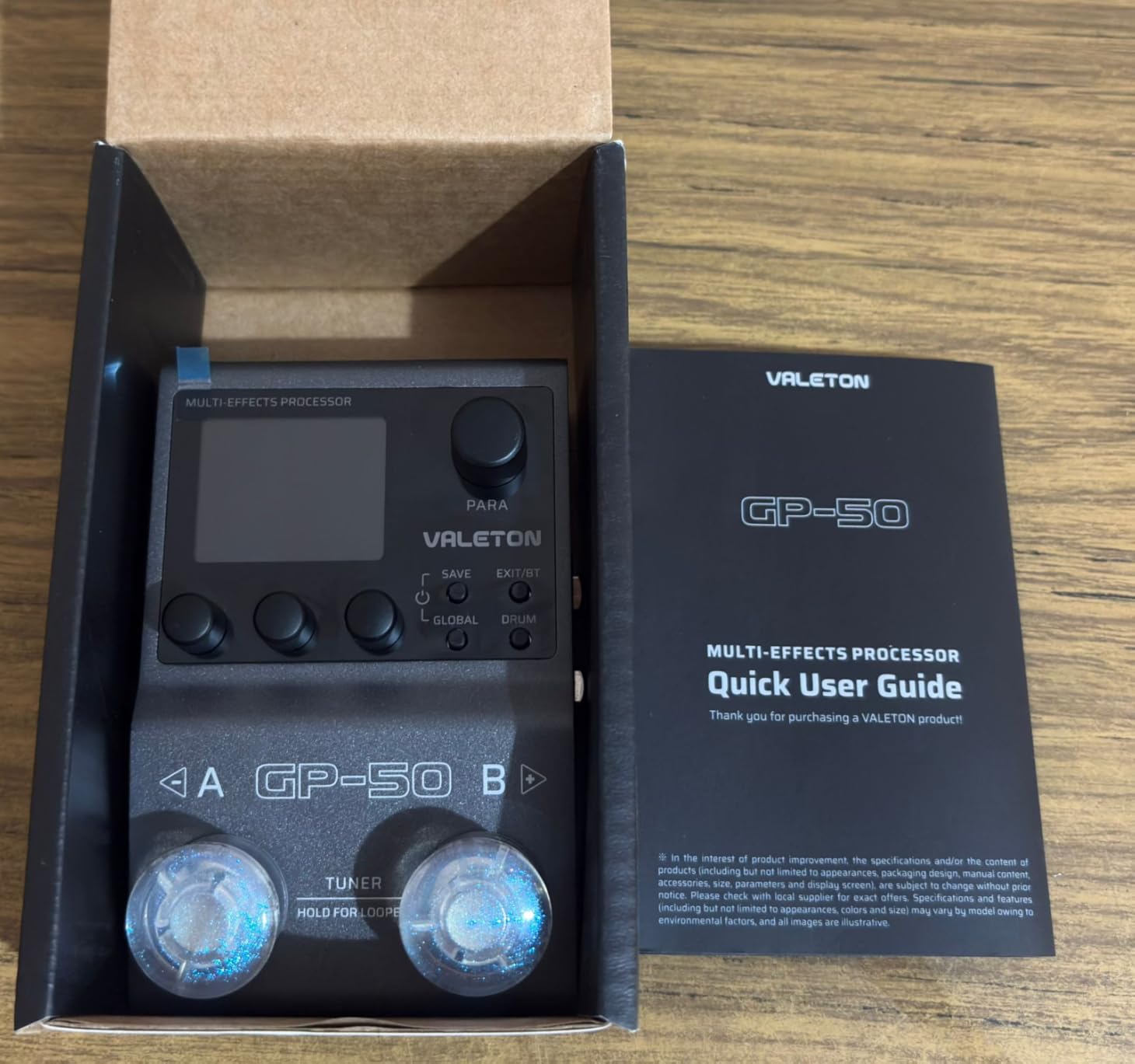 Valeton GP-50 Multi-Effects Processor | NAM & IR Loader with 100+ HD Effects, 9 Simultaneous Modules, BT App Control, 100 Patch Slots for Guitar/Bass(Plus 1 Additional 15CM TRS Cable By Volktone) customer photo 2