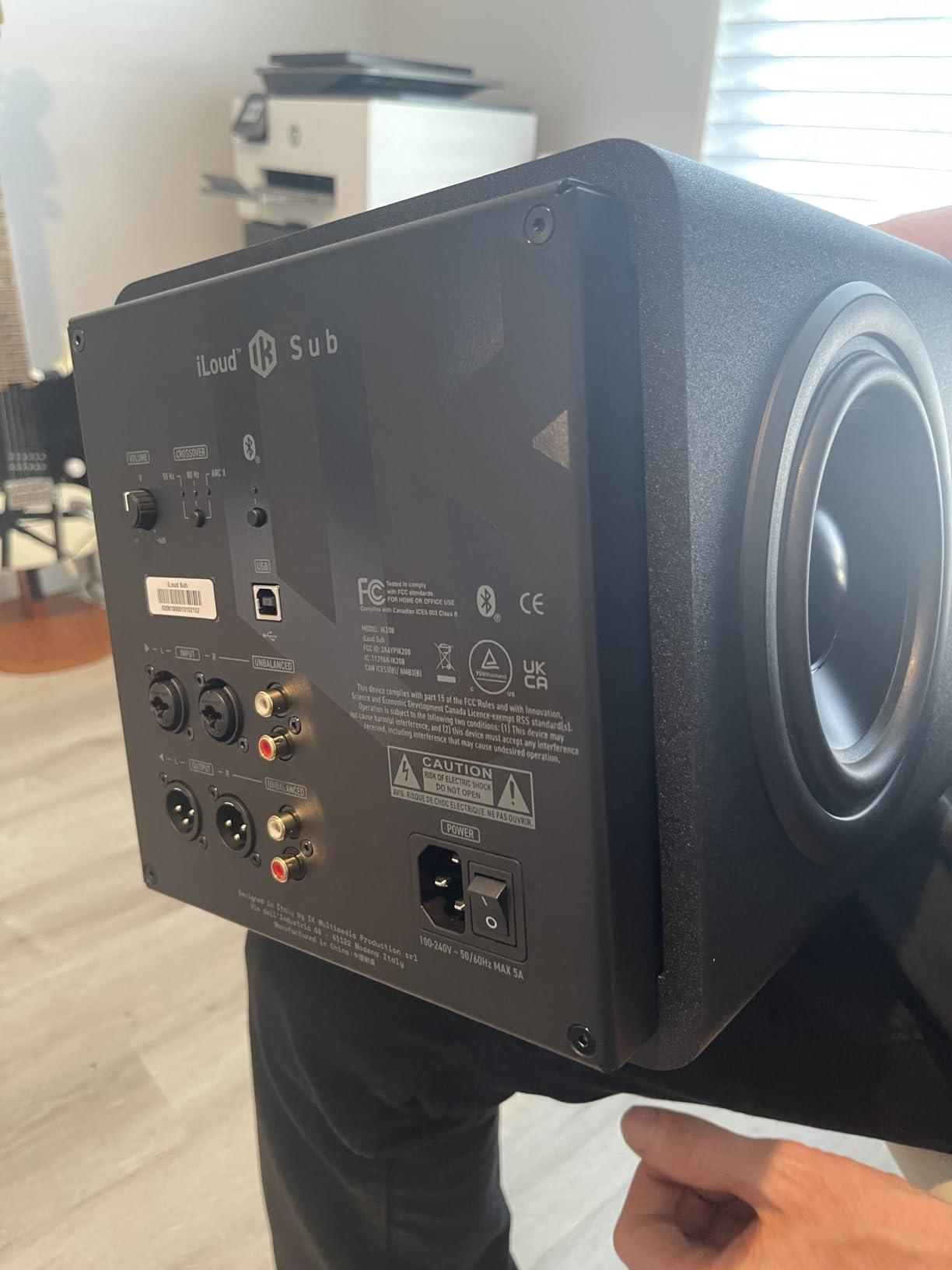 IK Multimedia iLoud Sub - Compact 25Hz Studio Subwoofer with ARC X Automatic Calibration, 6.5