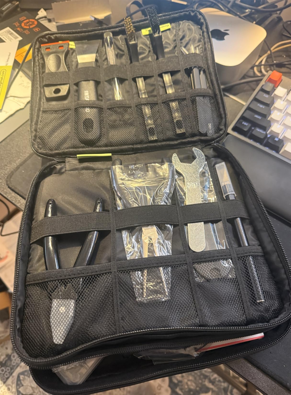 76pcs 3D Printer Tools Kit with Bag, 3D Printer Accessories includes Digital Caliper, Hygrometer, PTFE Tube Kit, Deburring Tool, Scrapers, Nozzle Cleaning, for Bambu Lab, Ender 3, FDM/SLA Printers etc customer photo 2