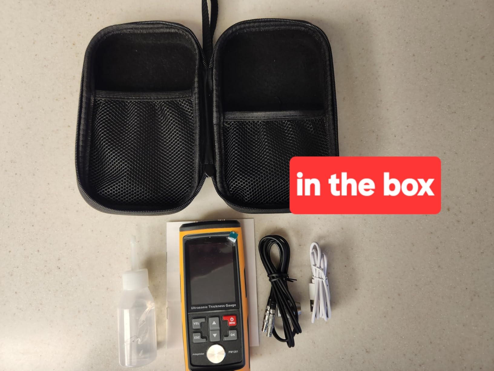 Ultrasonic Thickness Gauge PM1301, Range 0.039 to 11.811 inch, Digital Metals Thickness Tester, Steel, Metals, Plastic, Glass, PVC, Pipes (PM1301D) customer photo 1