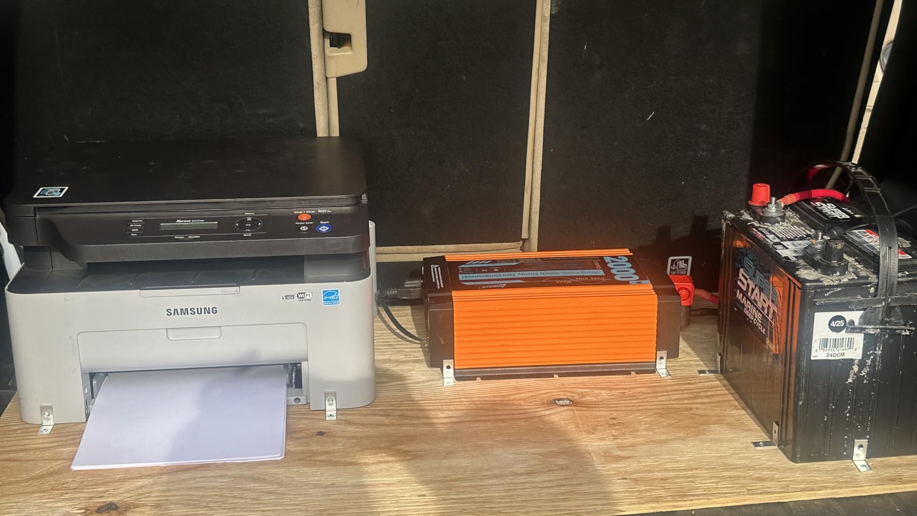 Ampeak Pure Sine Wave Inverter [2000 Watt] - 6000W Surge, 12v DC to 110V AC Converter Power Inverter for RV, Truck, Home, Solar, Outdoor with Dual AC & 20A Outlets, Hardwire Port, 5V 3.1A USB & Remote customer photo 1