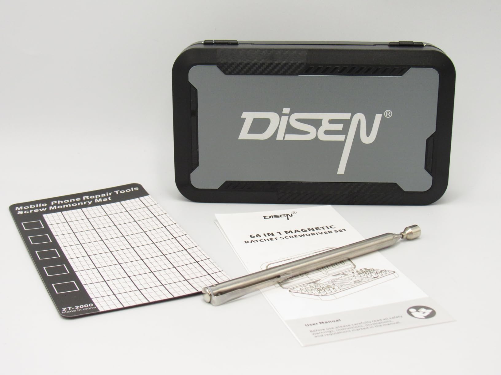 DISEN 68 in 1 Ratcheting Screwdriver Set, 58-Tooth T-Handle with Magnetic Pickup & Pad, 42 S2 Steel Bits, Magnetic Case, Repair Kit for Electronics, Laptop, PC, Game Console, Furniture, Bike customer photo 1