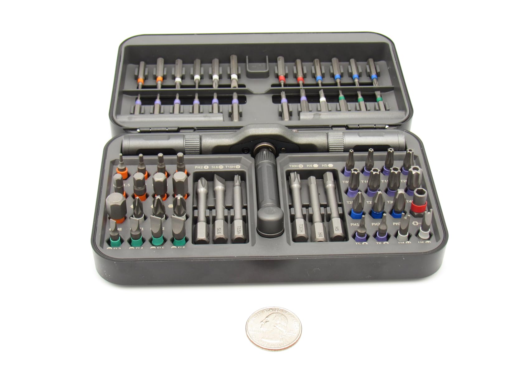 DISEN 68 in 1 Ratcheting Screwdriver Set, 58-Tooth T-Handle with Magnetic Pickup & Pad, 42 S2 Steel Bits, Magnetic Case, Repair Kit for Electronics, Laptop, PC, Game Console, Furniture, Bike customer photo 2