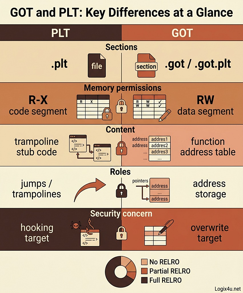 GOT and PLT - Key Differences at a Glance