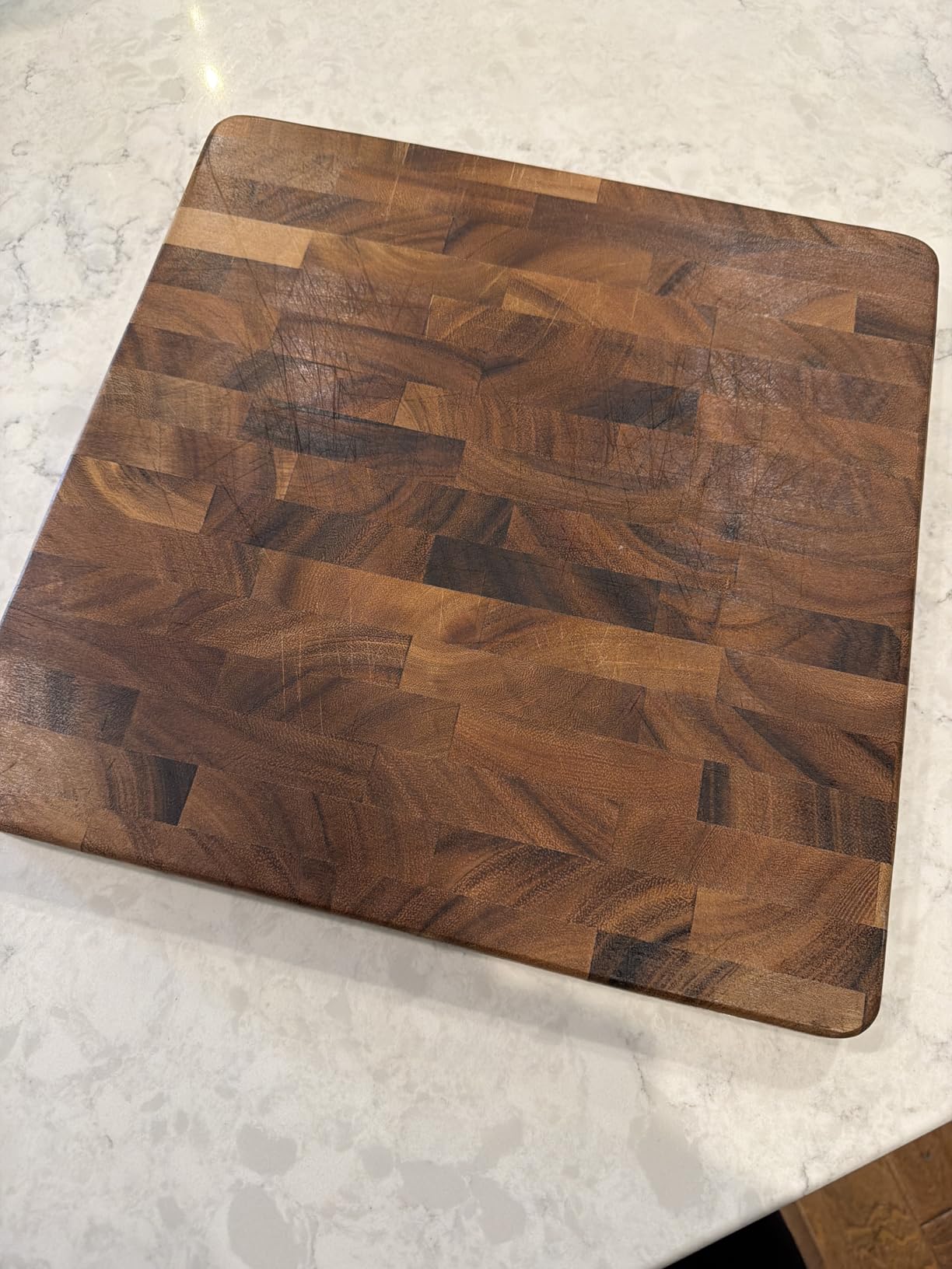 Acacia Wood End Grain Cutting Board, 14