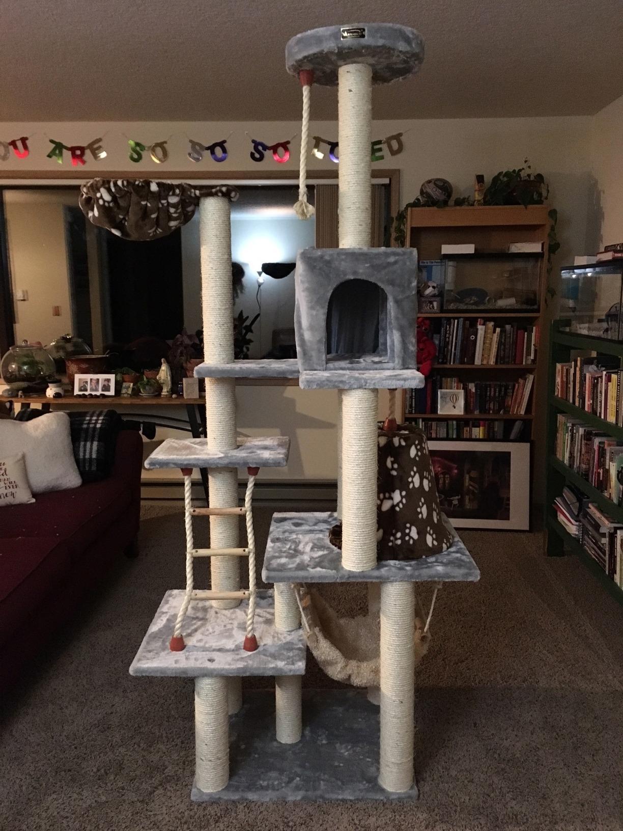 Armarkat Cat Tree Model A7802, Silver Gray customer photo 2