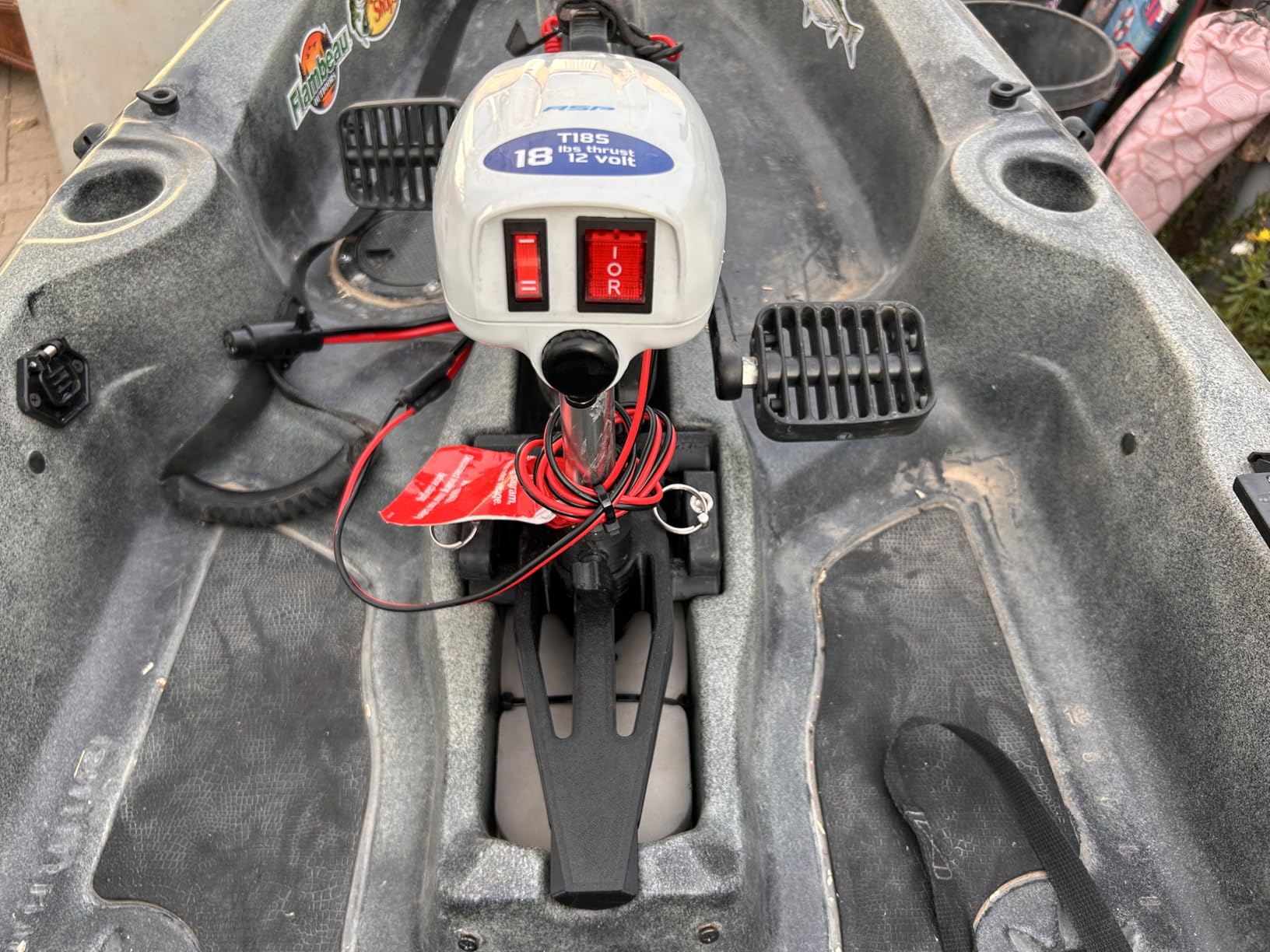 Watersnake T18 ASP - 18 Pound Thrust 12v Electric Saltwater Trolling Motor with Transom Mount customer photo 2