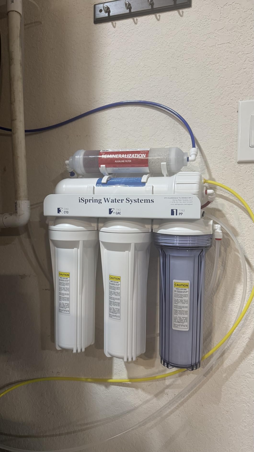 iSpring RCC7AK, NSF Certified, 75 GPD, Alkaline 6-Stage Reverse Osmosis System, pH+ Remineralization RO Water Filter System Under Sink customer photo 1