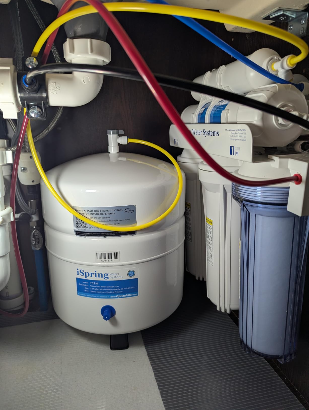 iSpring RCC7AK, NSF Certified, 75 GPD, Alkaline 6-Stage Reverse Osmosis System, pH+ Remineralization RO Water Filter System Under Sink customer photo 2