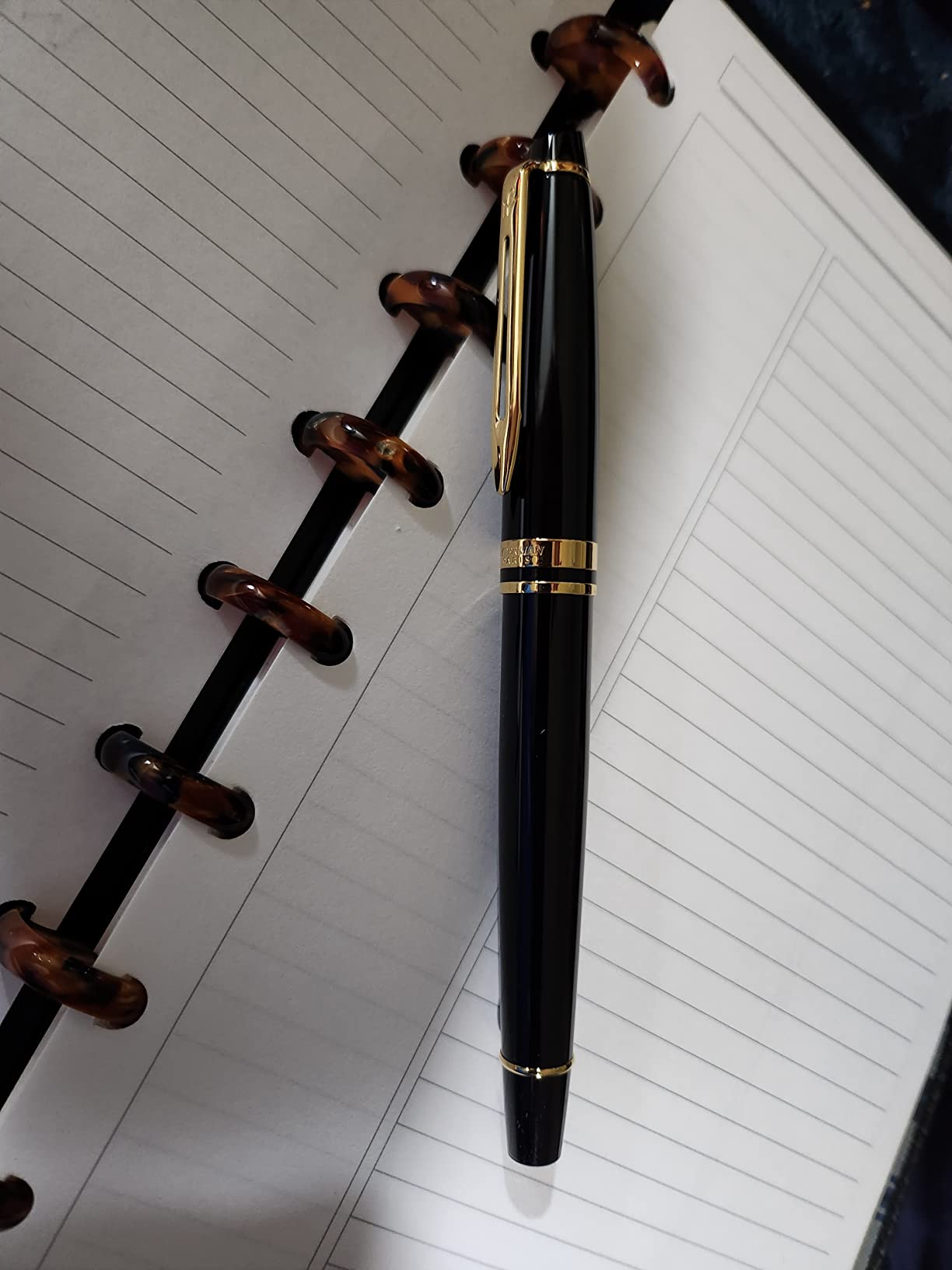 Waterman Expert Fountain Pen, Gloss Black with 23k Gold Trim, Fine Nib, 1 Count - Luxury Writing, Includes Gift Box customer photo 1