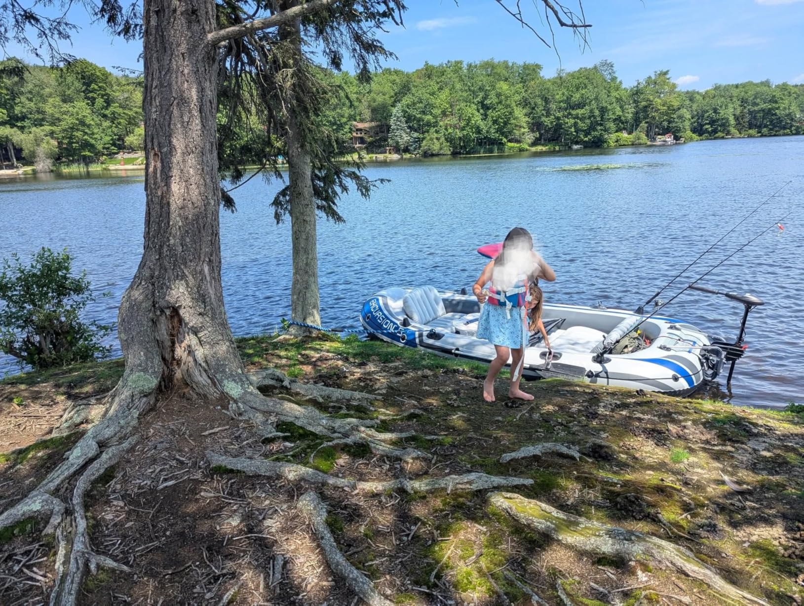 INTEX 68631E Transom Trolling Motor: Easy to Attach - Built-In Battery Meter - Quiet Motor - Weed Escape Mode customer photo 2