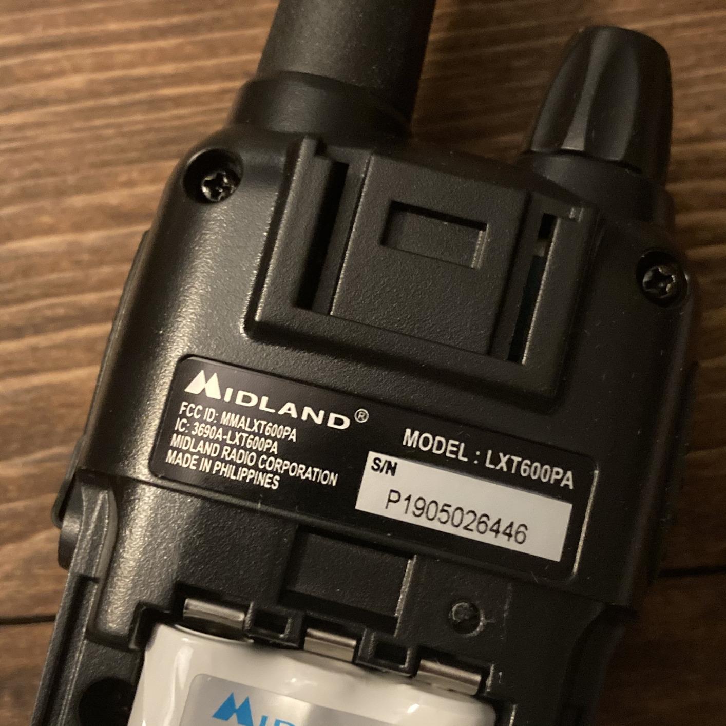 Midland - LXT600VP3, 36 Channel FRS Two-Way Radio - Up to 30 Mile Range Walkie Talkie, 121 Privacy Codes, NOAA Weather Scan + Alert (Pair Pack) (Black) customer photo 1