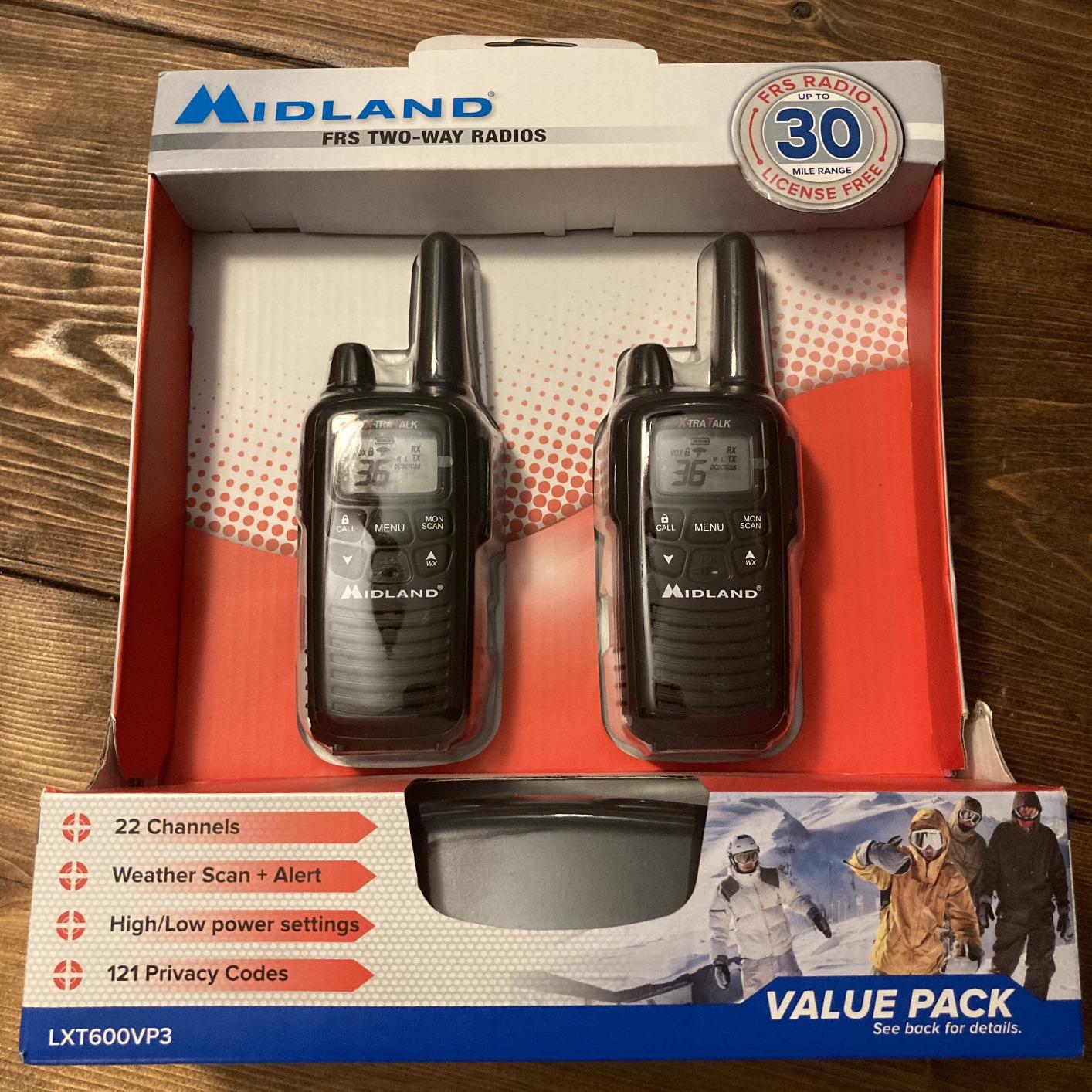 Midland - LXT600VP3, 36 Channel FRS Two-Way Radio - Up to 30 Mile Range Walkie Talkie, 121 Privacy Codes, NOAA Weather Scan + Alert (Pair Pack) (Black) customer photo 2