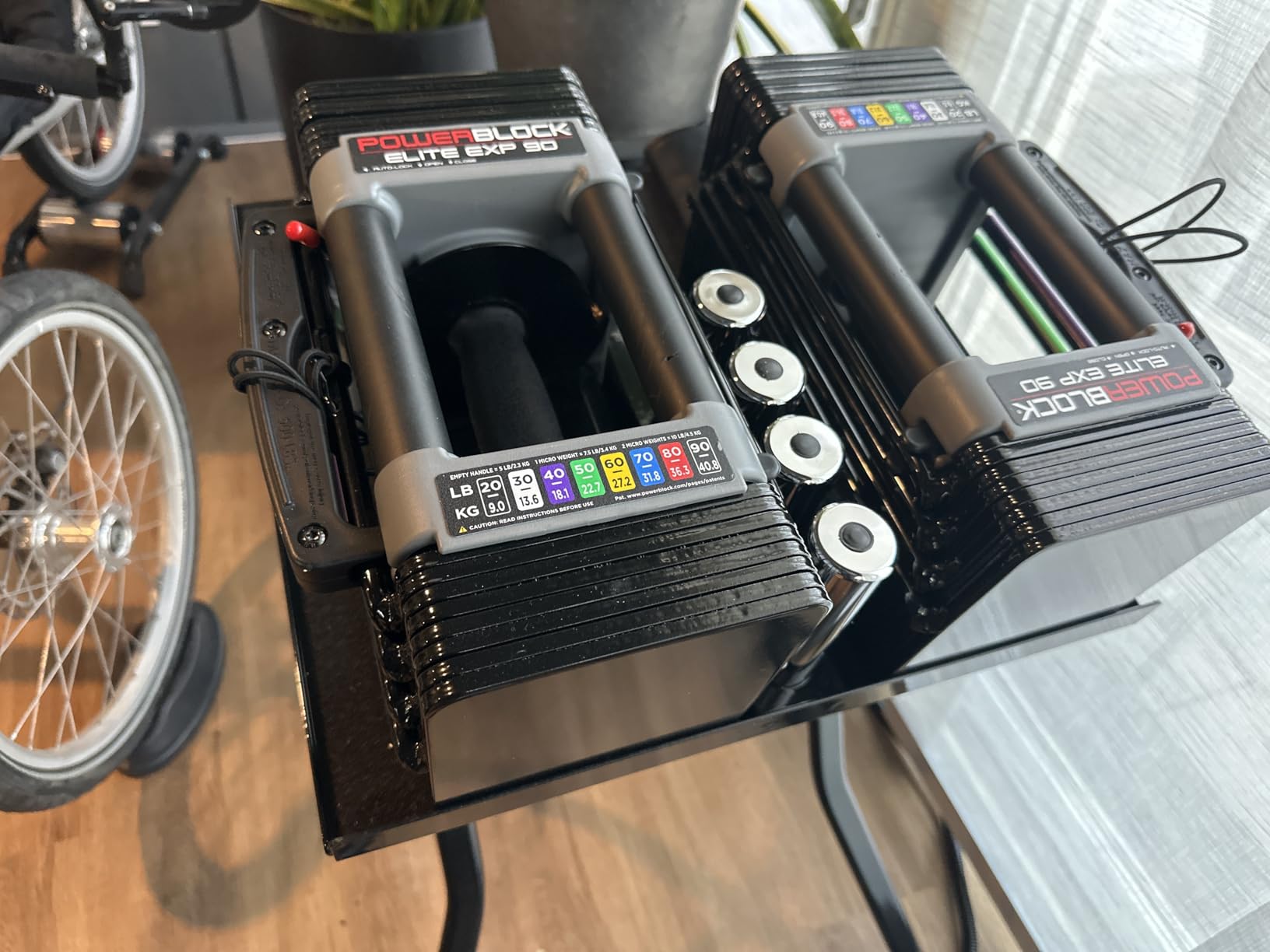 PowerBlock Elite EXP Adjustable Dumbbells, Sold in Pairs, Stage 1, 5-50 lb. Dumbbells, Durable Steel Build customer photo 1