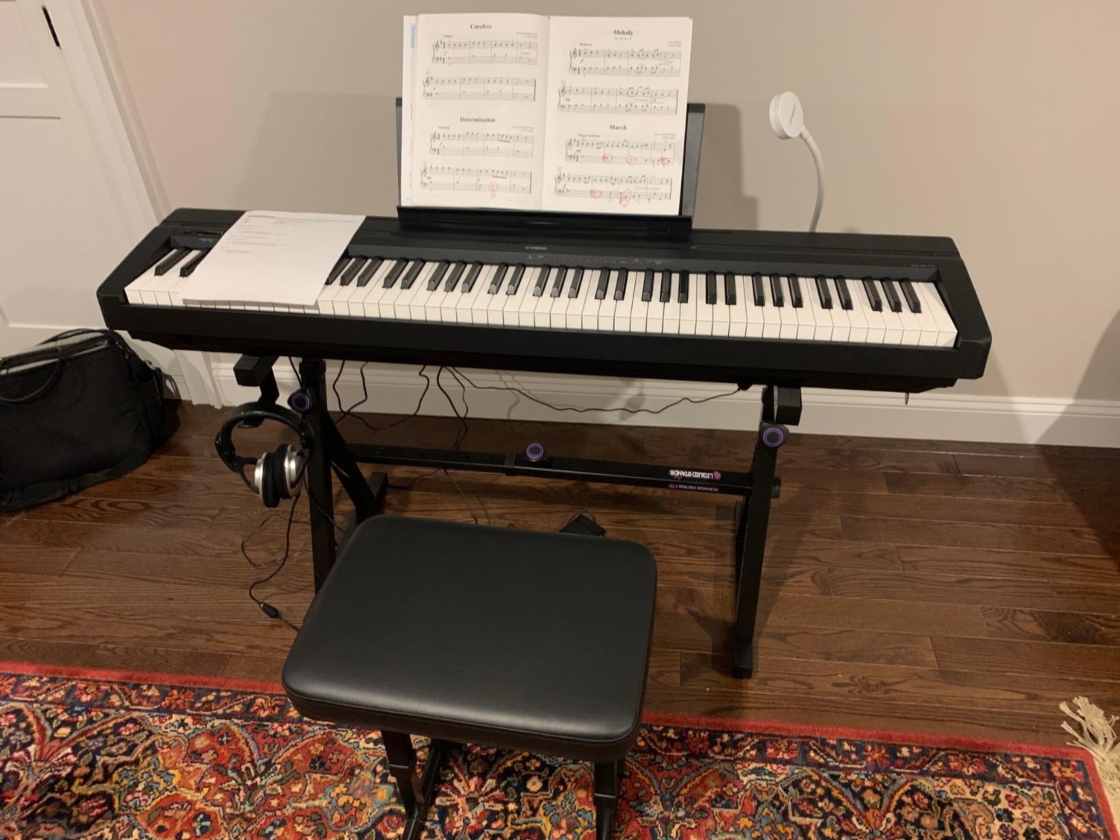 Yamaha P45B 88-Key Weighted Portable Digital Piano Keyboard with Music Rest, Sustain Foot Switch, Built-in Speakers, USB Connectivity customer photo 2
