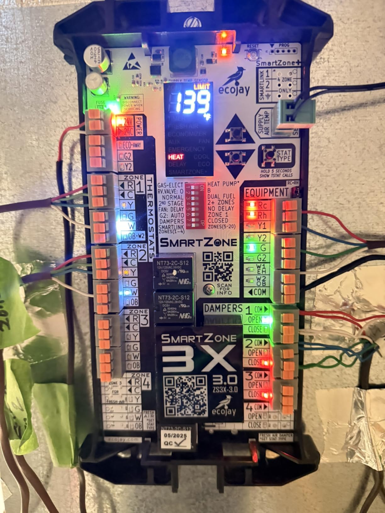SmartZone-3X : 3 Zone HVAC Controller KIT w/ Temp Sensor; Dual Climate Control to Replace Honeywell HZ322, EWC, Zonefirst, Zonex, Durozone & More customer photo 2