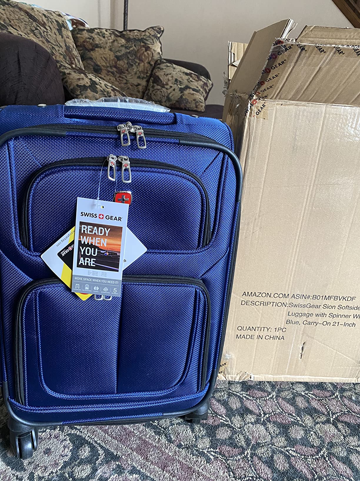 Samsonite Sion Softside Expandable Spinner Luggage Durable Lightweight Travel Suitcase, Carry-On 21-Inch customer photo 1
