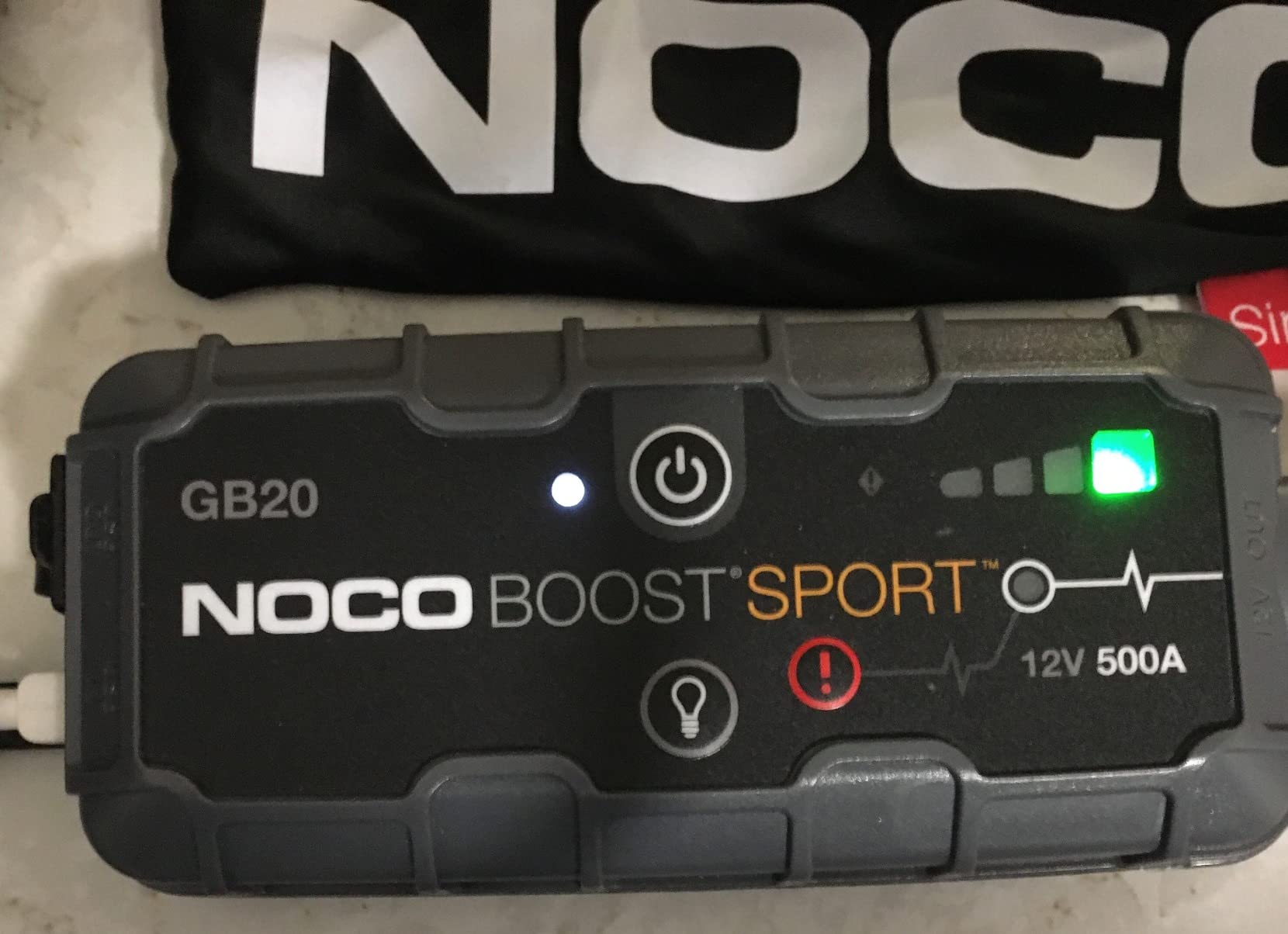 NOCO Boost GB20: 500A UltraSafe Jump Starter - 12V Lithium Battery Booster Pack, Portable Jump Box, Power Bank & Jumper Cables - for 4.0L Gas Engines customer photo 1